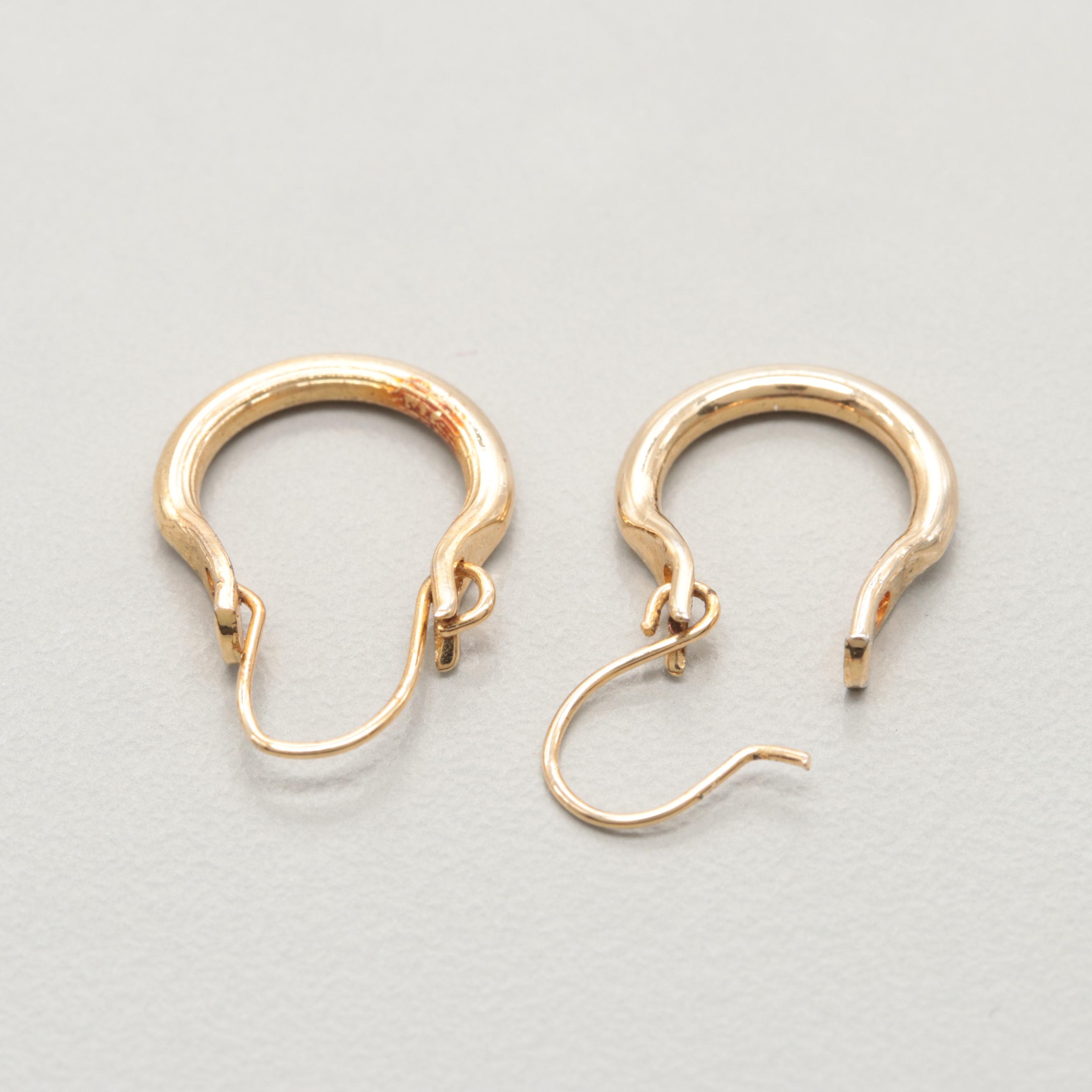 Gold Tone Hoop Earrings