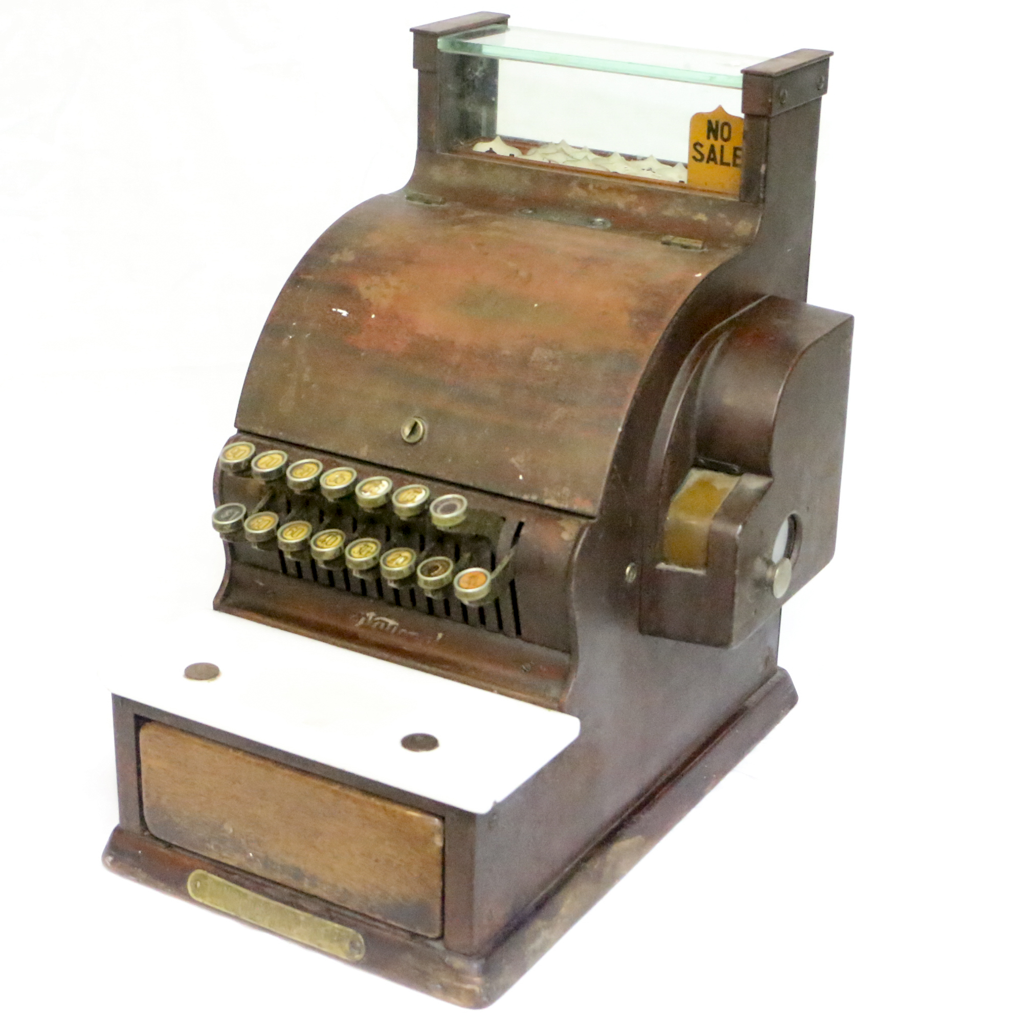 National Cash Register with Mahogany Veneer, Early 20th Century