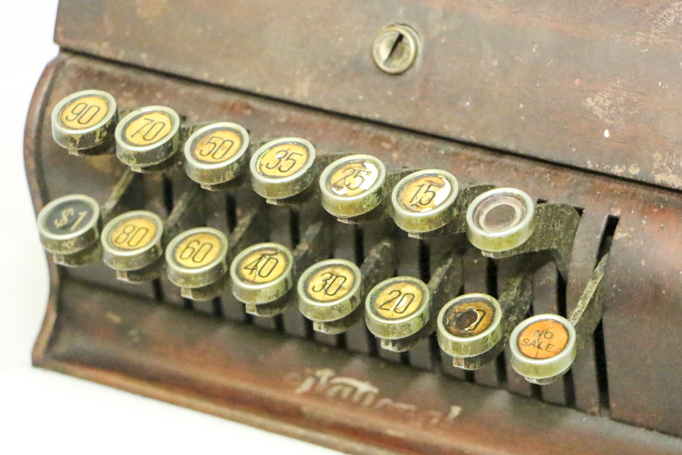 National Cash Register with Mahogany Veneer, Early 20th Century