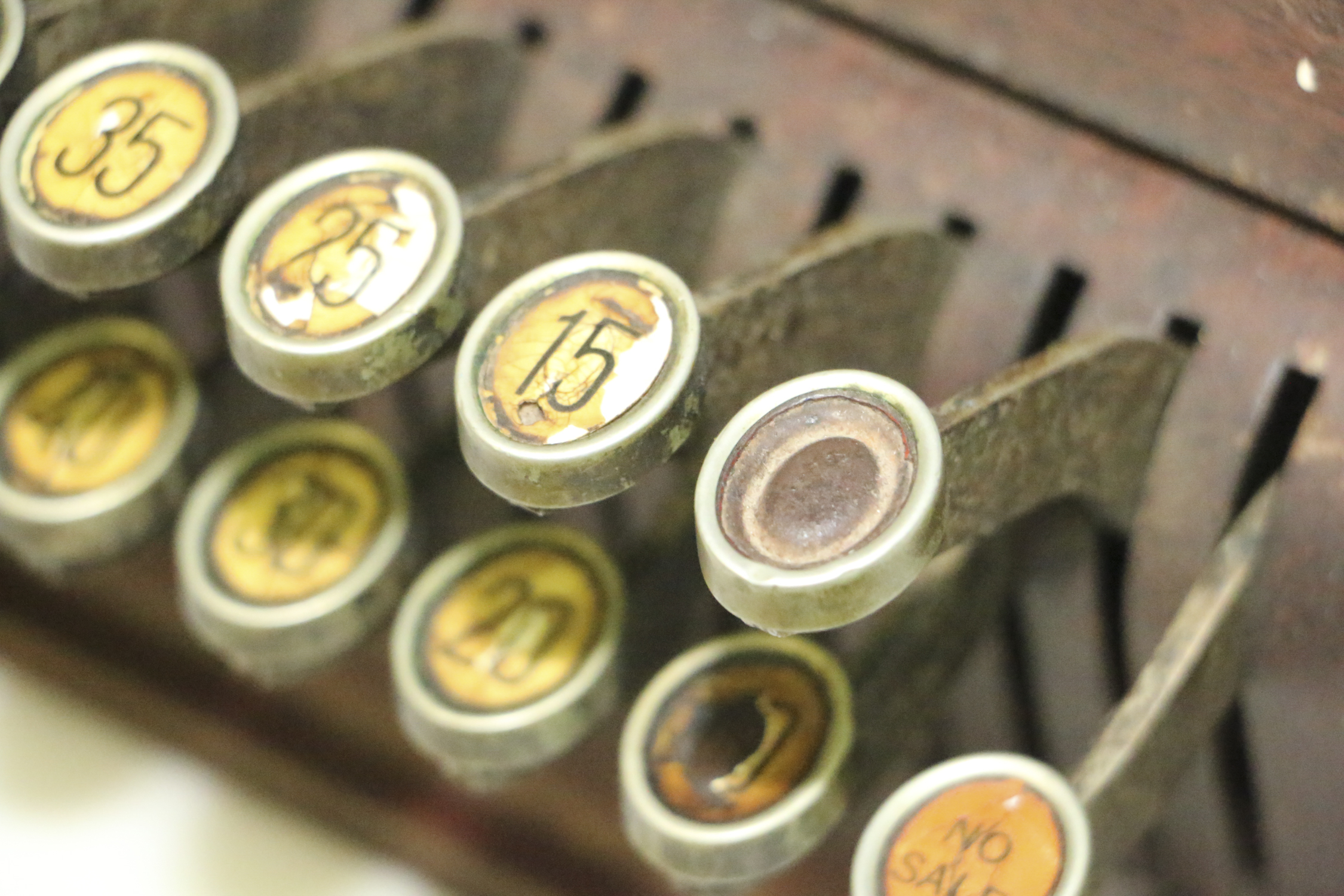 National Cash Register with Mahogany Veneer, Early 20th Century