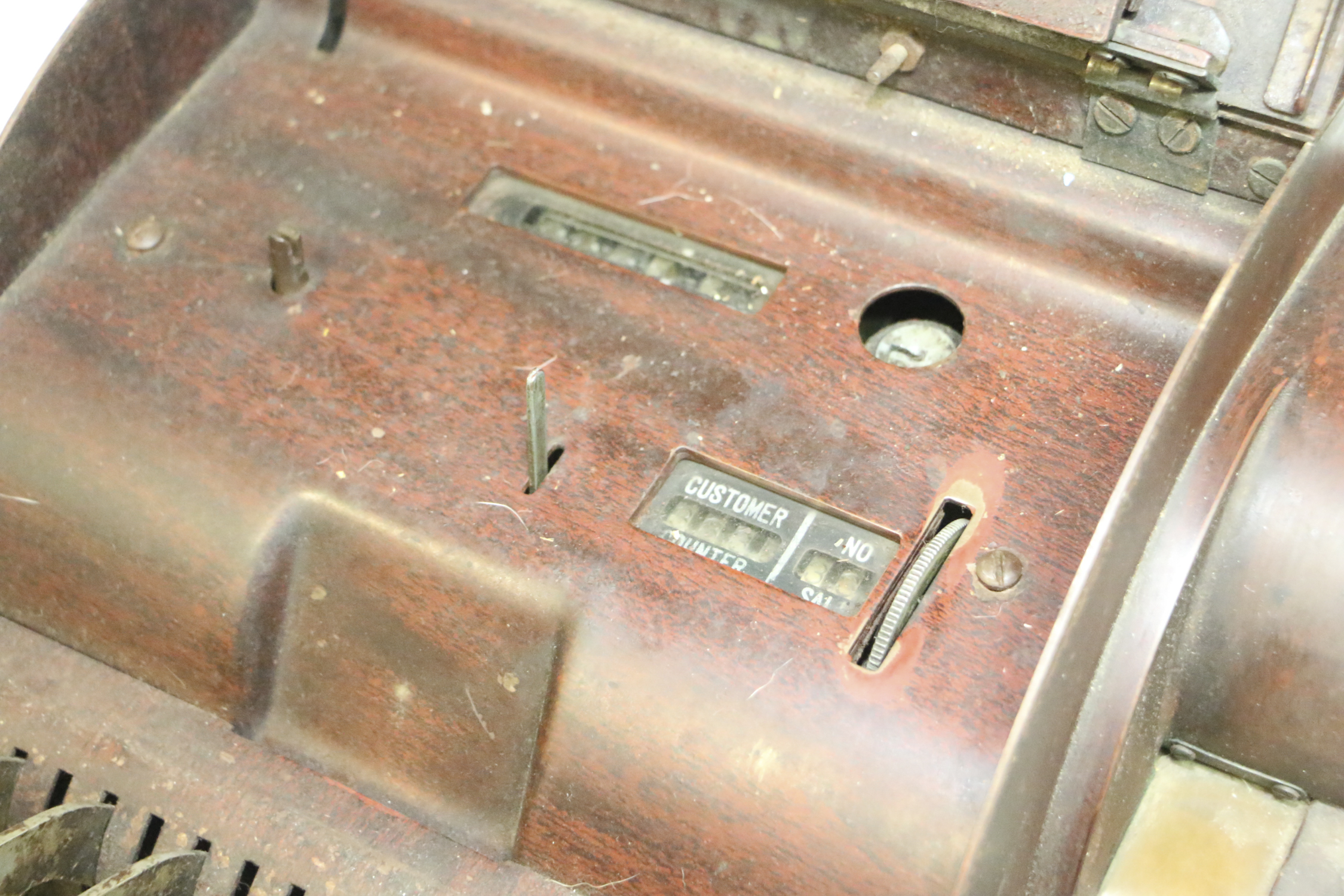 National Cash Register with Mahogany Veneer, Early 20th Century