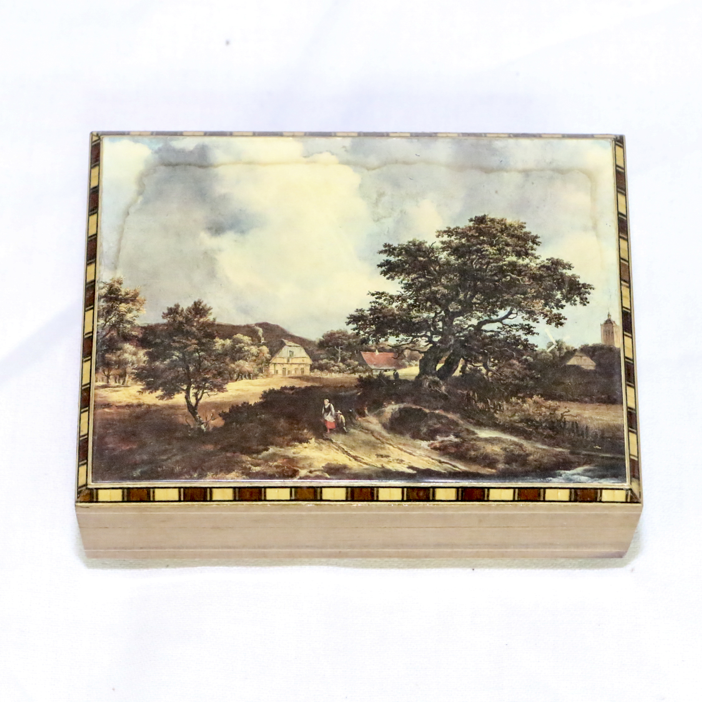 Reuge Swiss Music Box featuring Pastoral Scene, "Edelweiss"