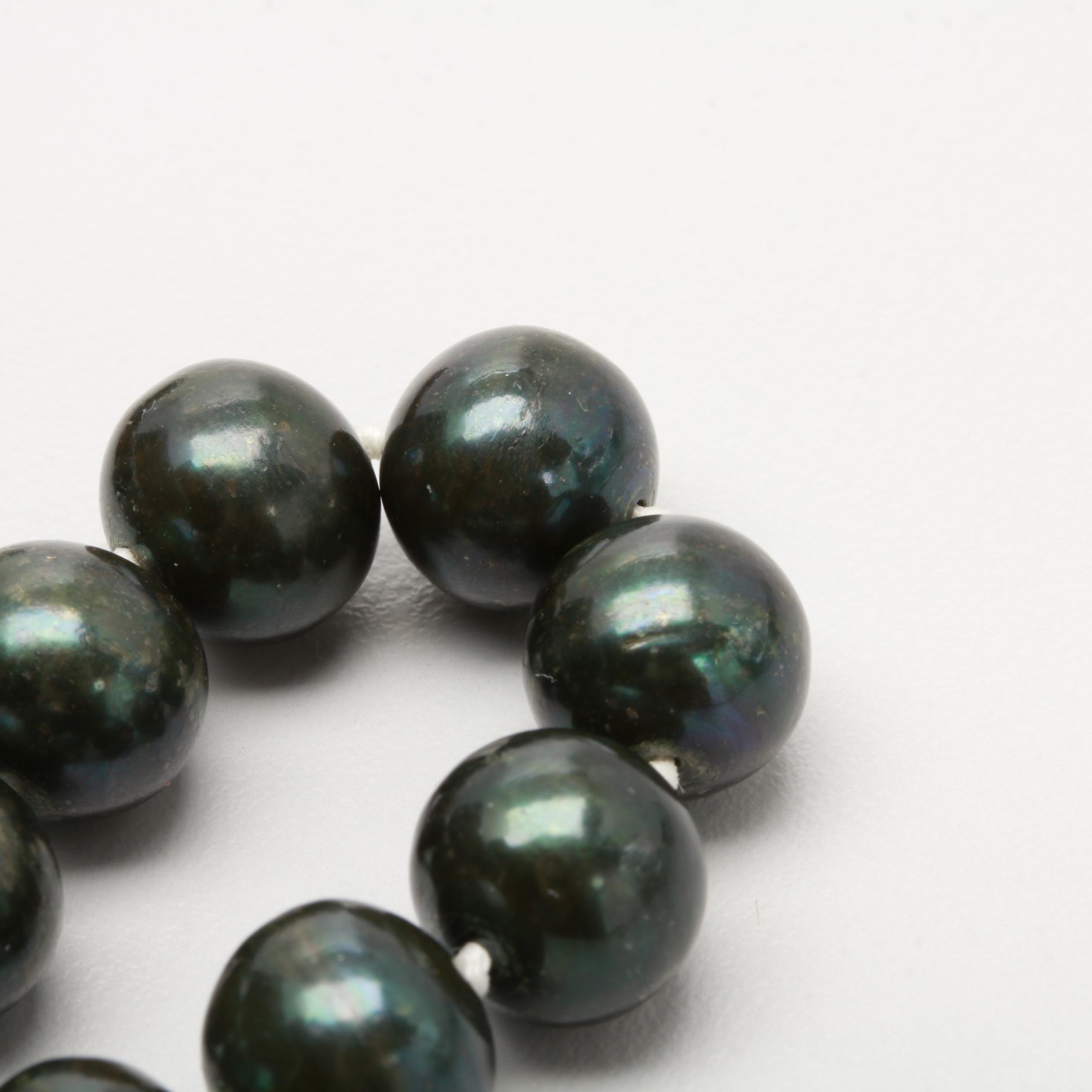 14K and 10K Yellow Gold and Cultured Pearl Necklace