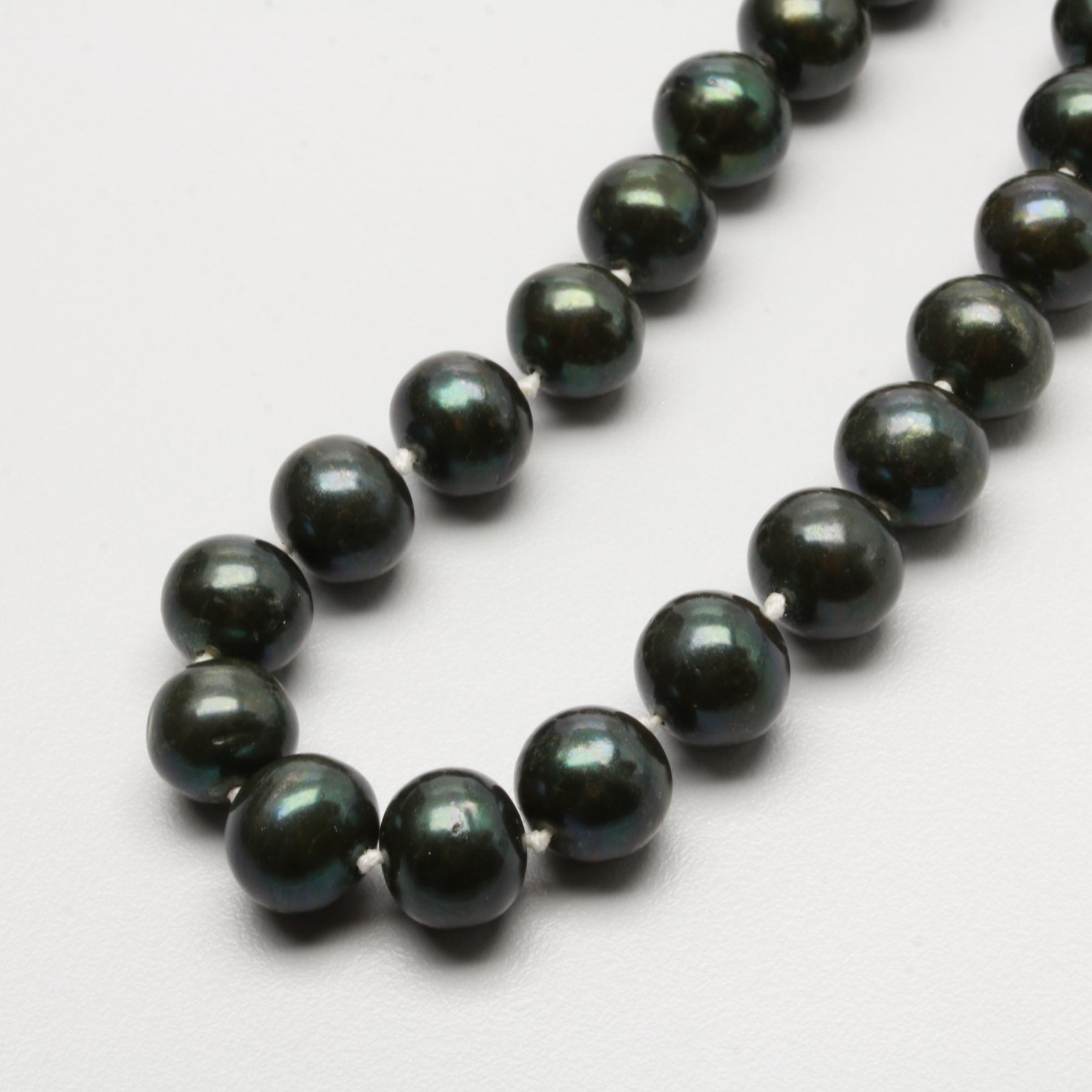 14K and 10K Yellow Gold and Cultured Pearl Necklace