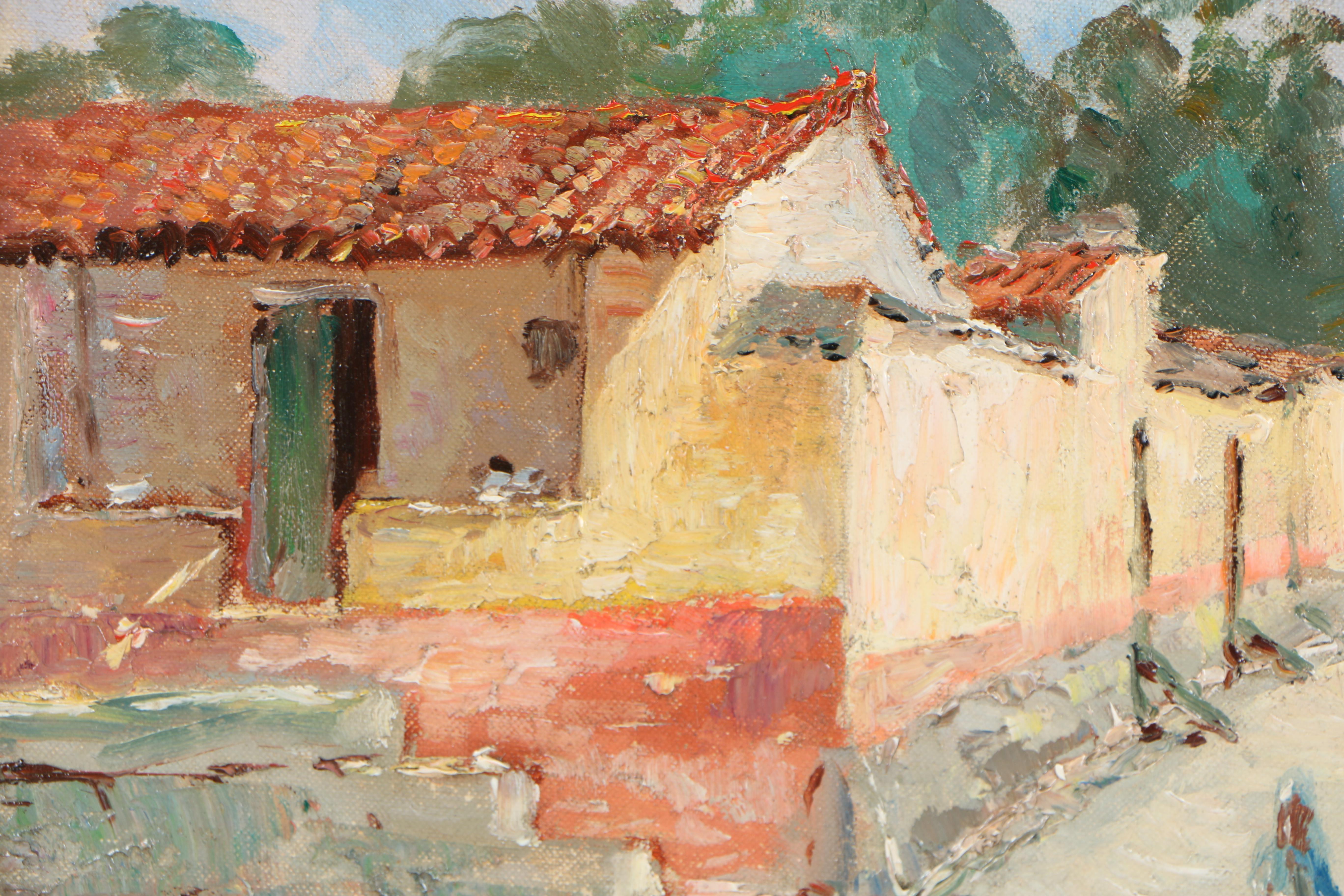 Paul Ashbrook Mid Century Oil Painting on Canvas Board