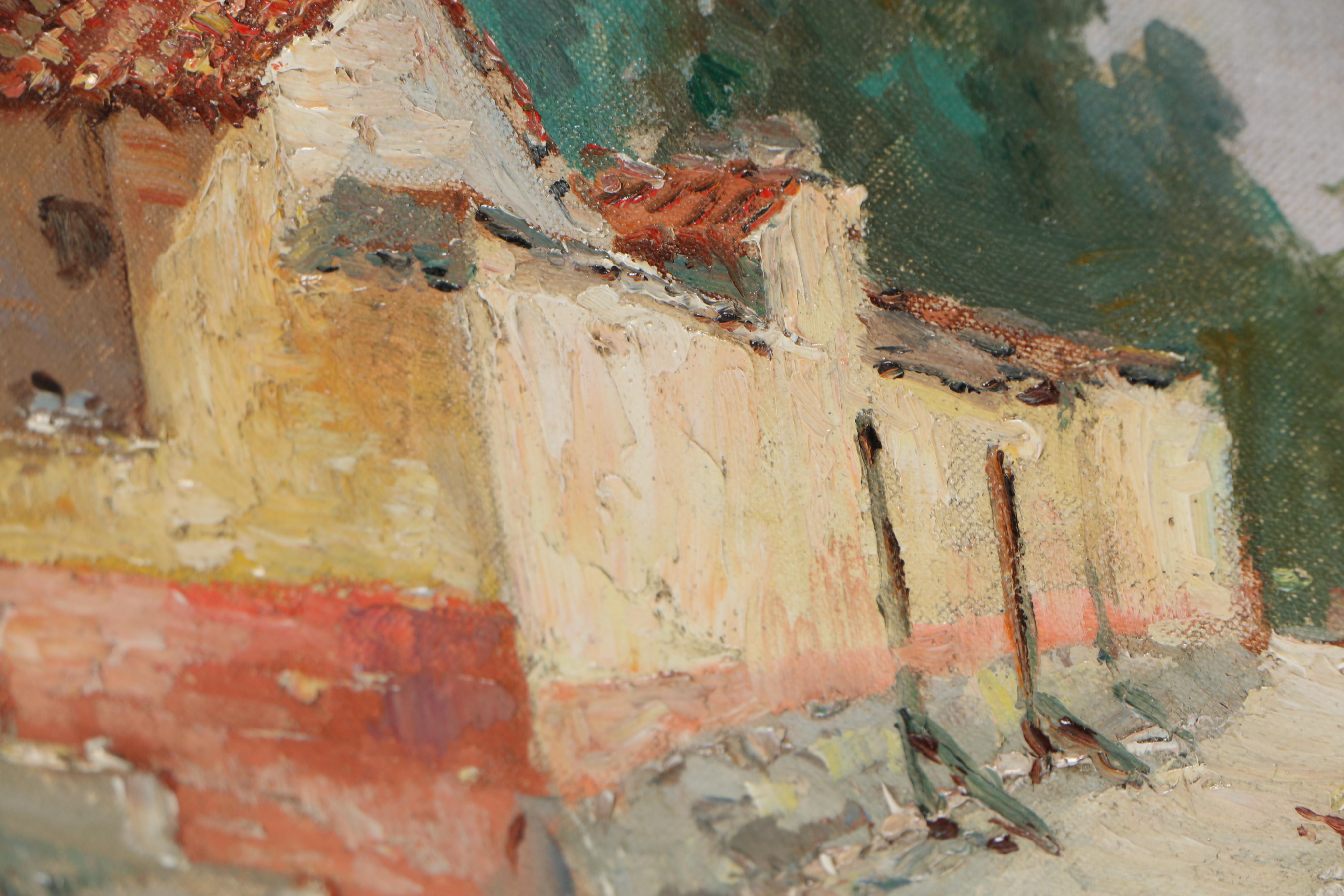 Paul Ashbrook Mid Century Oil Painting on Canvas Board