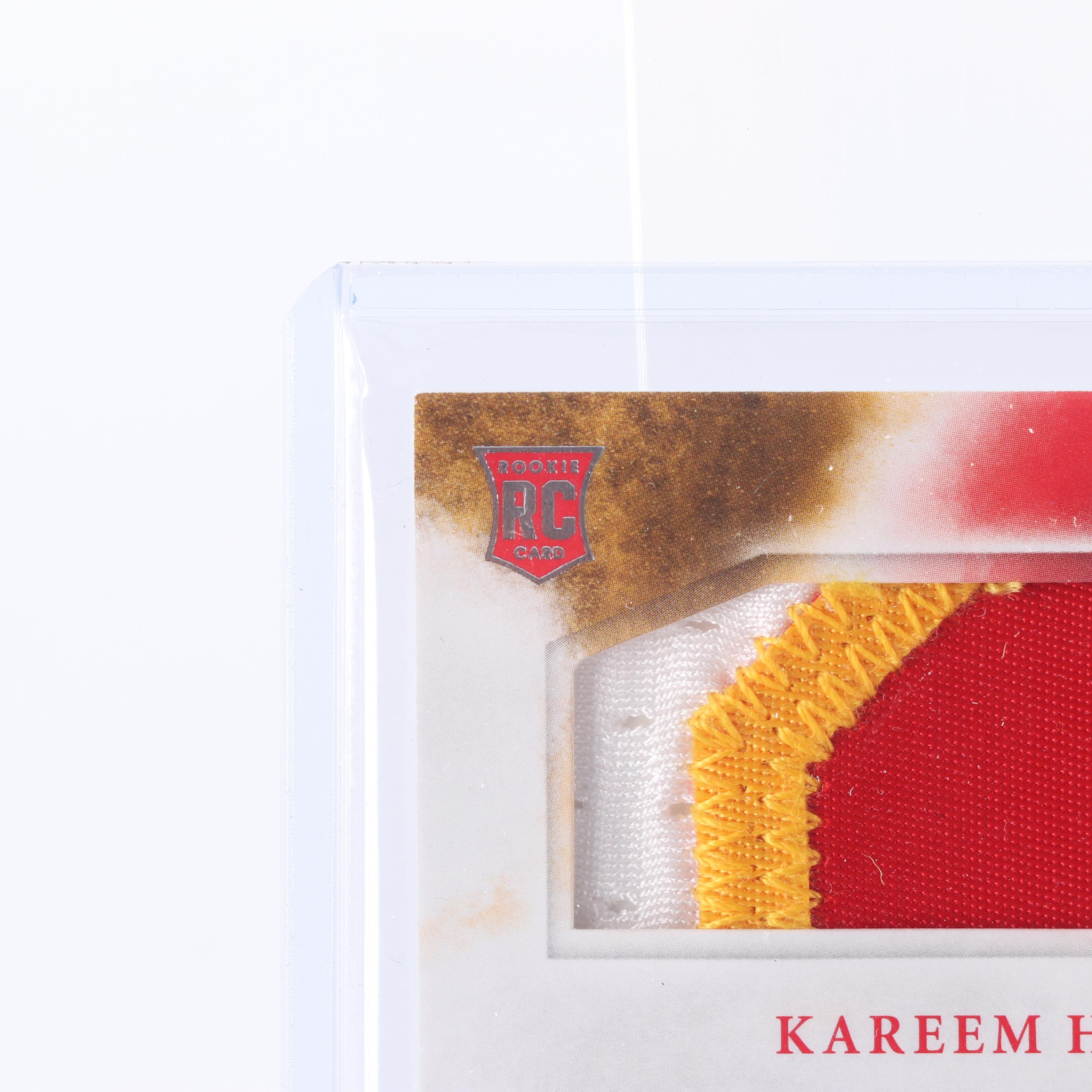 Kareem Hunt 2017 Panini Origins Rookie Card with Patch and Autograph