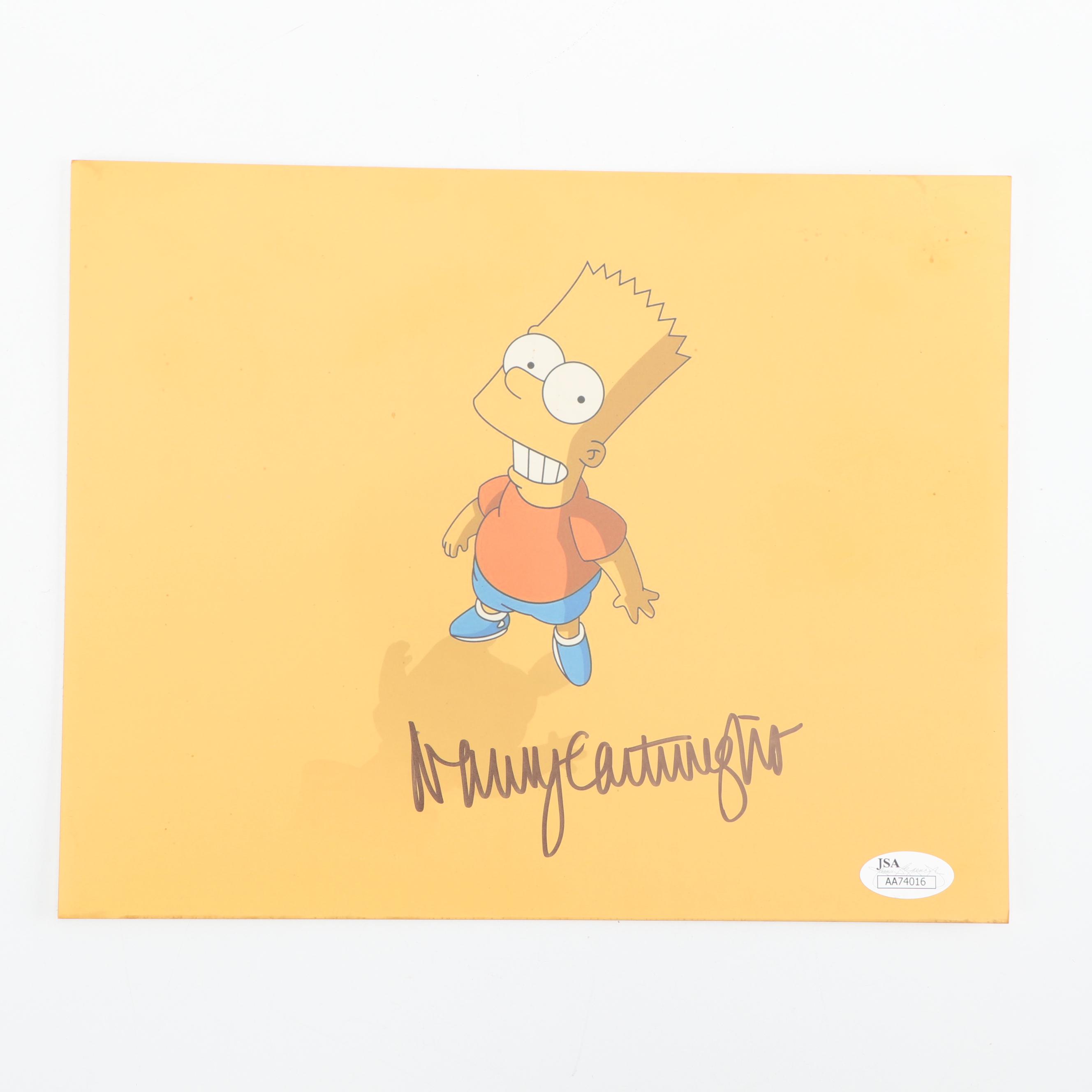 Nancy Cartwright Autographed Bart Simpson Digital Print - JSA COA