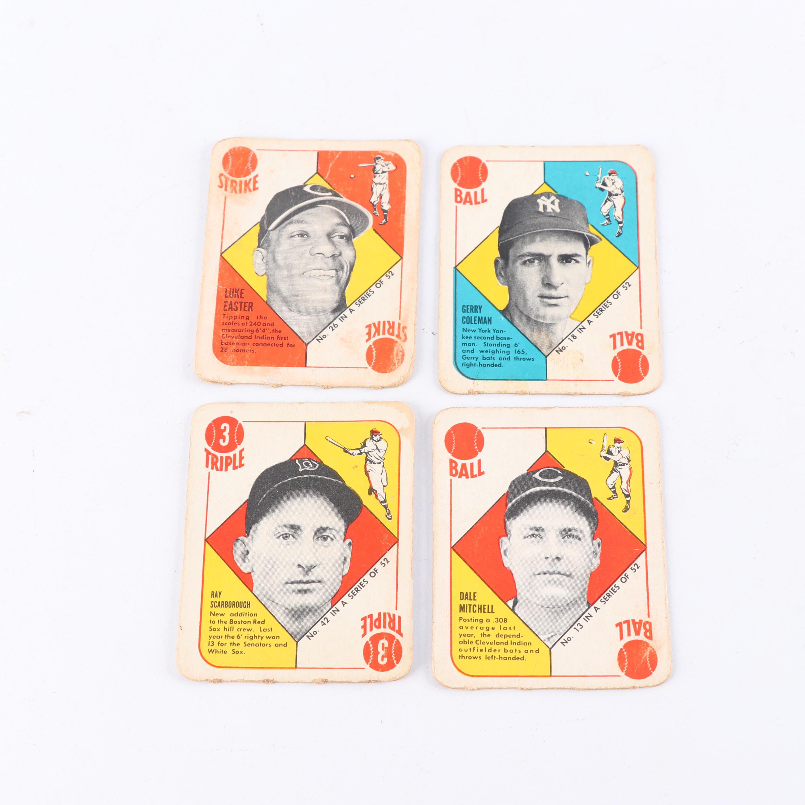 1951 Topps Red Backs Baseball Cards