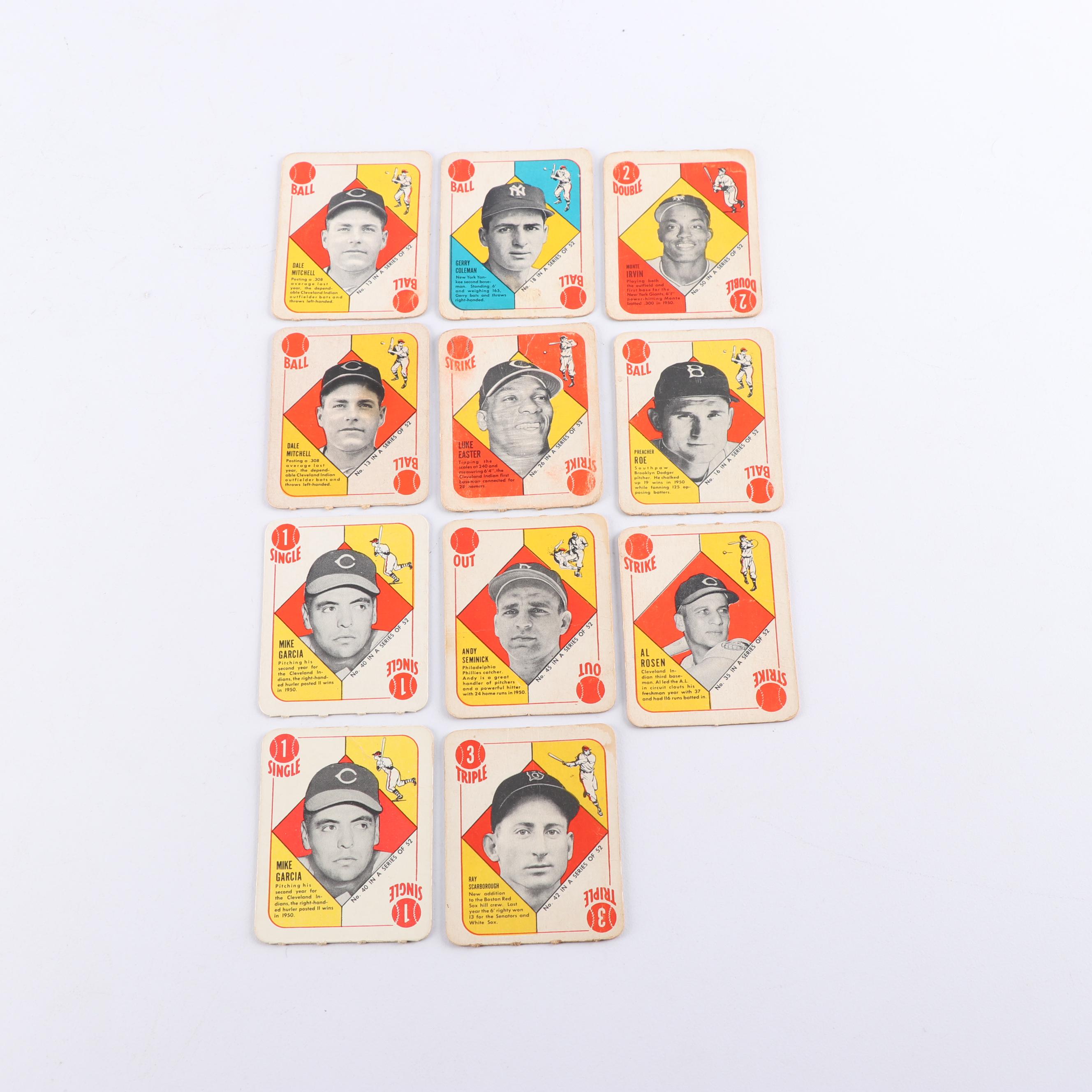 1951 Topps Red Backs Baseball Cards