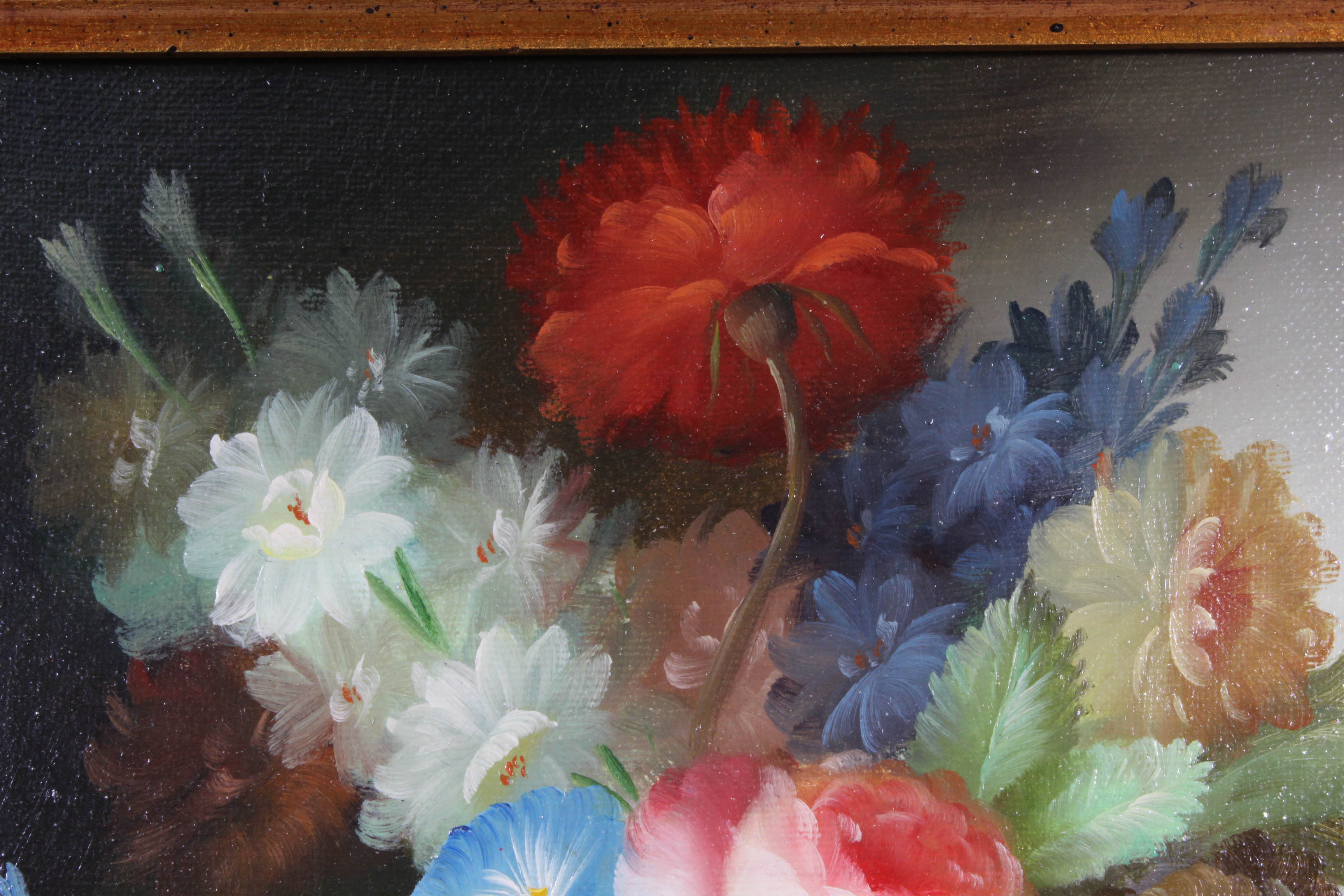 Carl Romney Flower Still Life Oil Painting