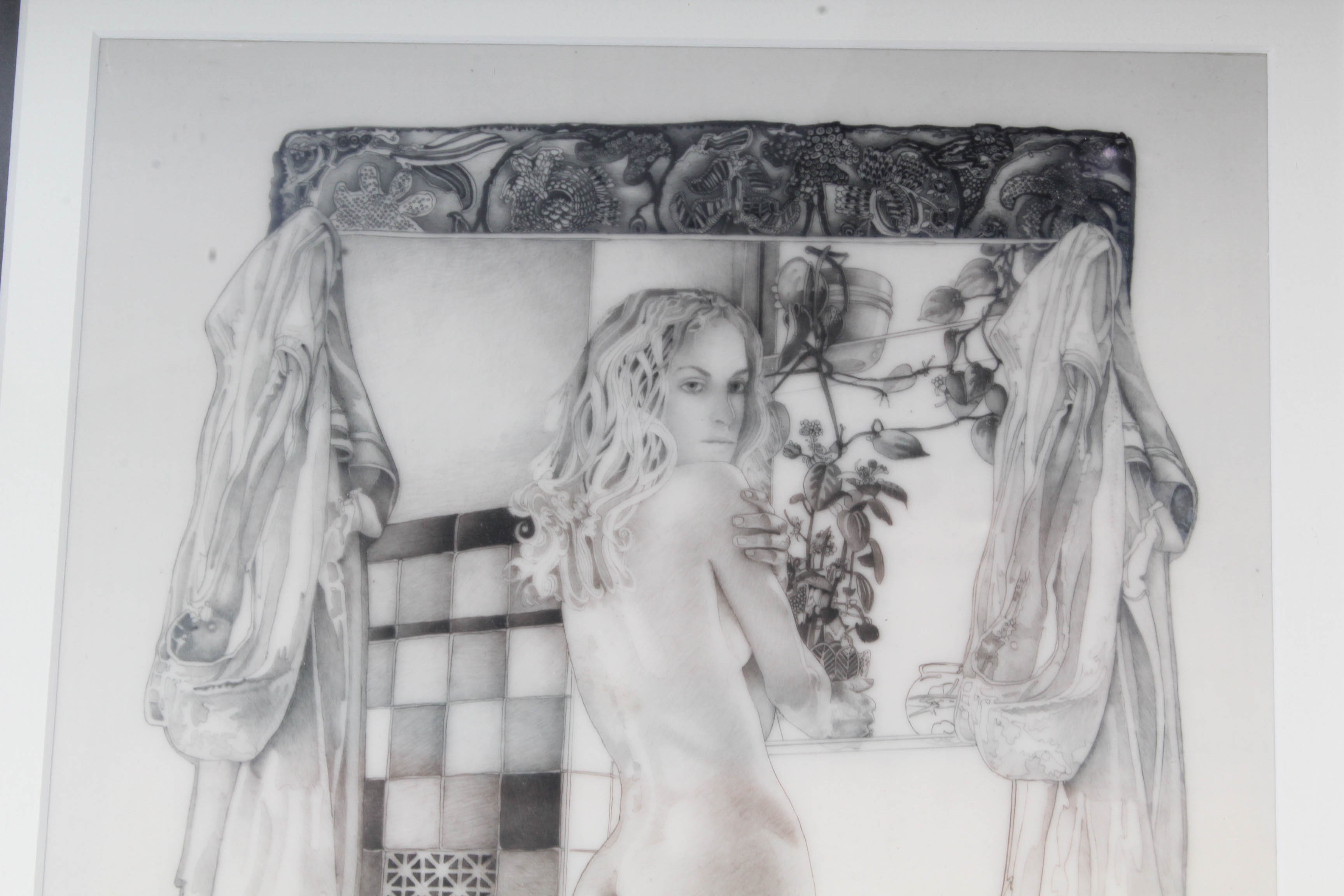 Dennis Corrigan Etching of Nude Woman