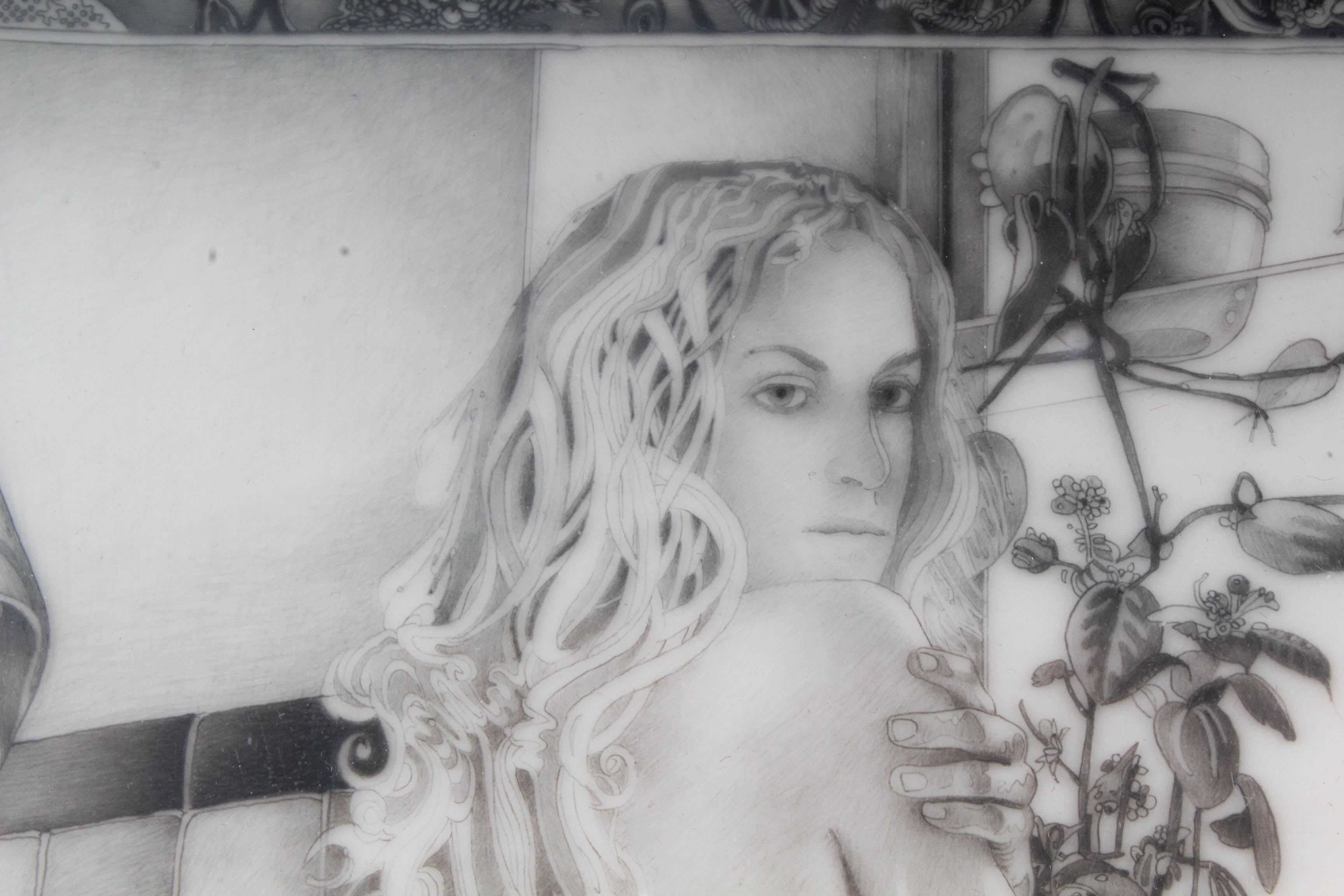 Dennis Corrigan Etching of Nude Woman