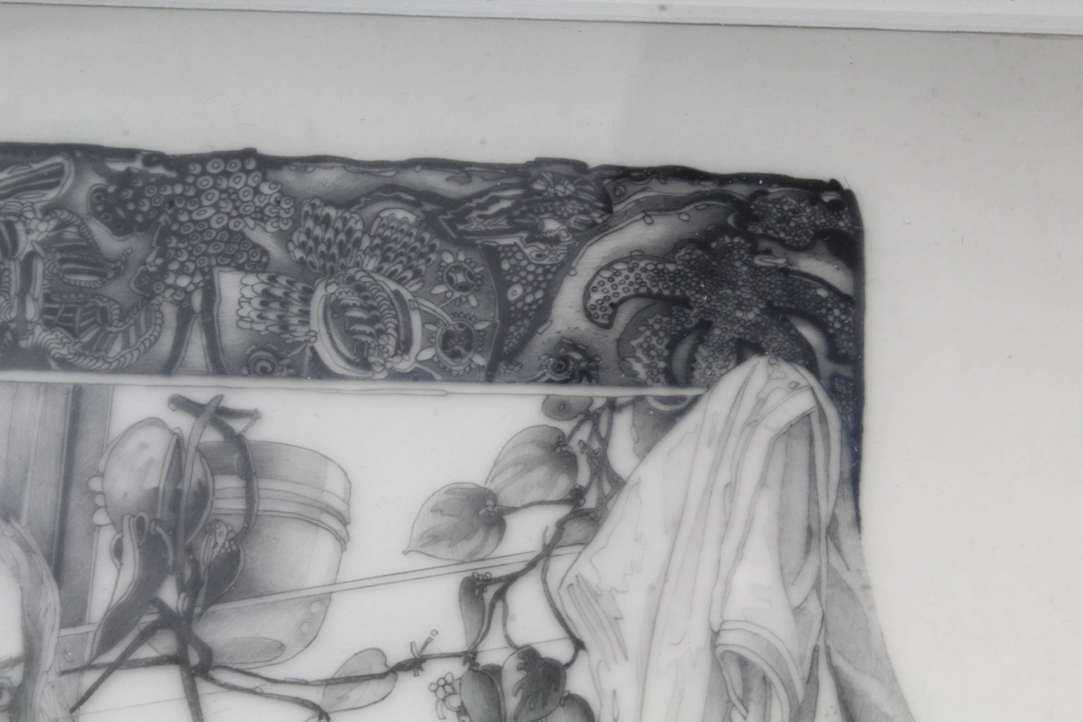 Dennis Corrigan Etching of Nude Woman