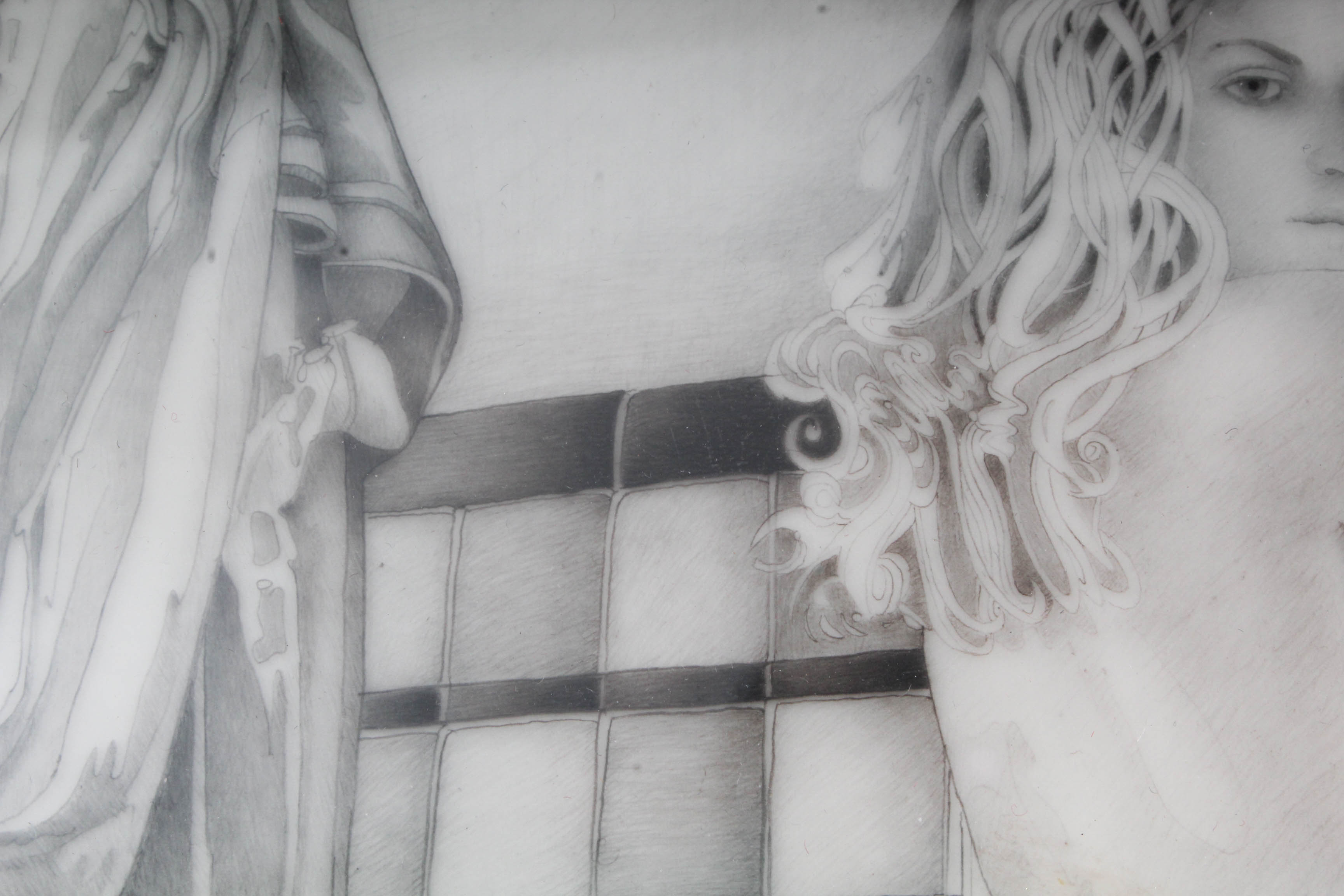 Dennis Corrigan Etching of Nude Woman