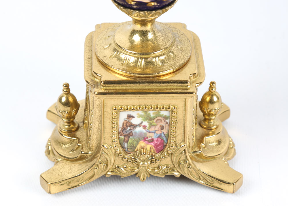 Brevettato Italian Garniture Imperial Clock Set