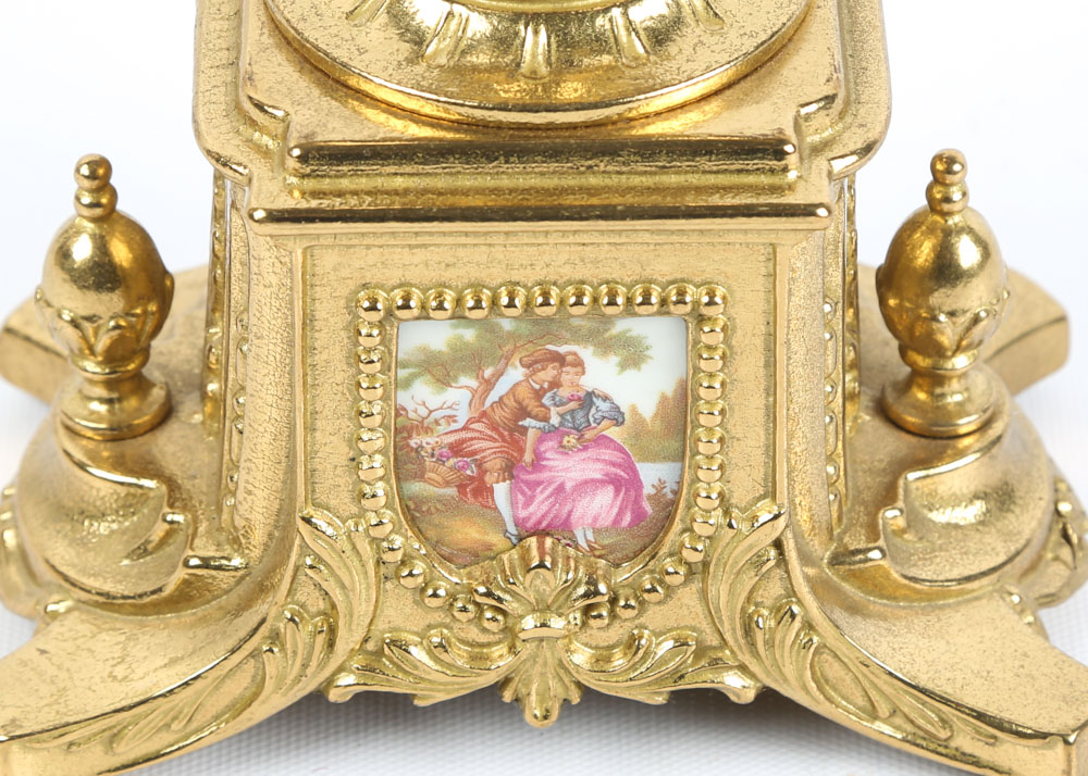 Brevettato Italian Garniture Imperial Clock Set