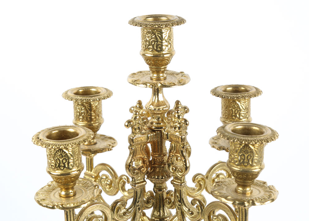 Brevettato Italian Garniture Imperial Clock Set