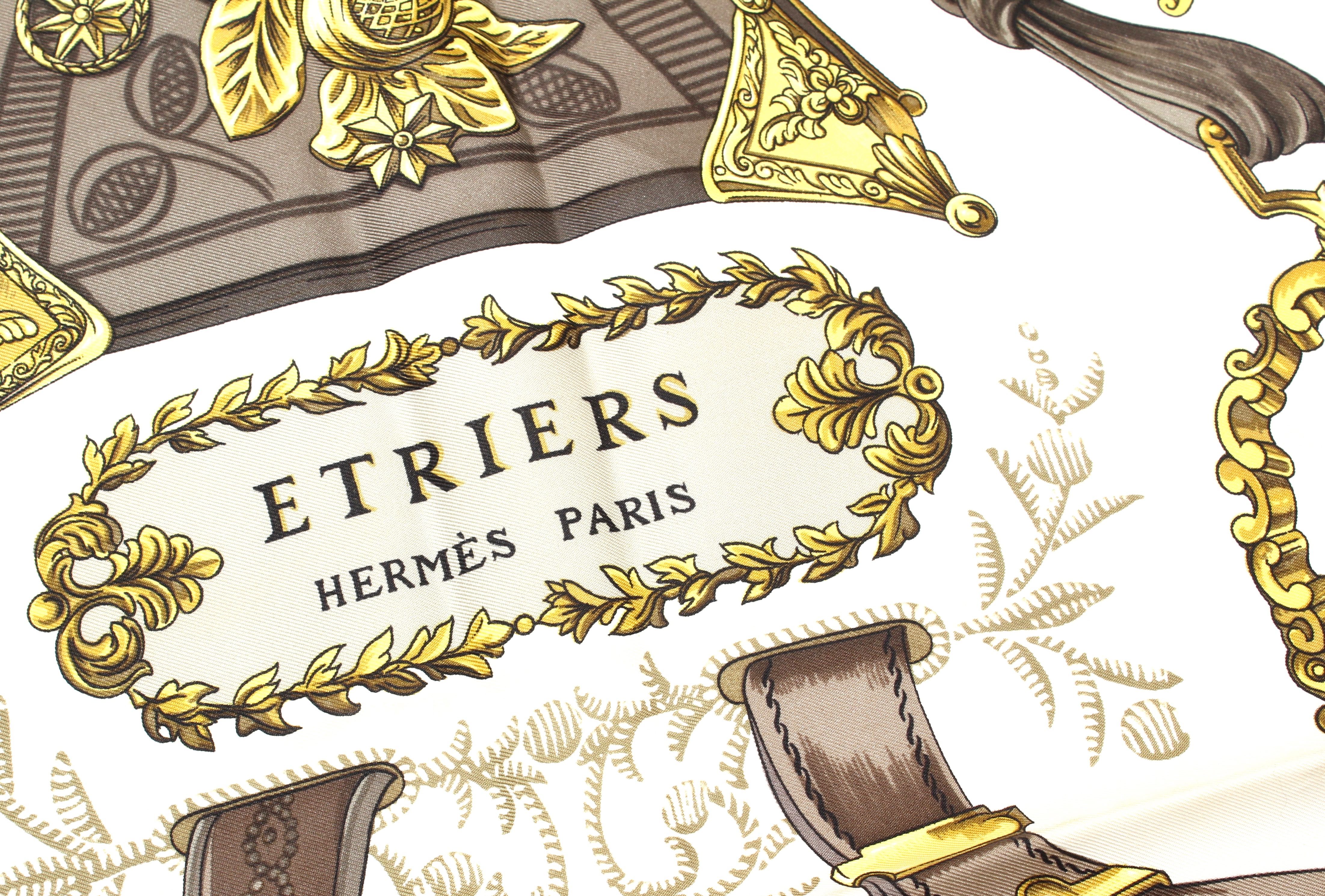 Hermès of Paris "Etriers" Silk Scarf