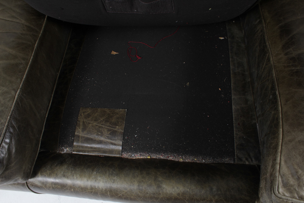 Hancock & Moore Olive Leather Sofa