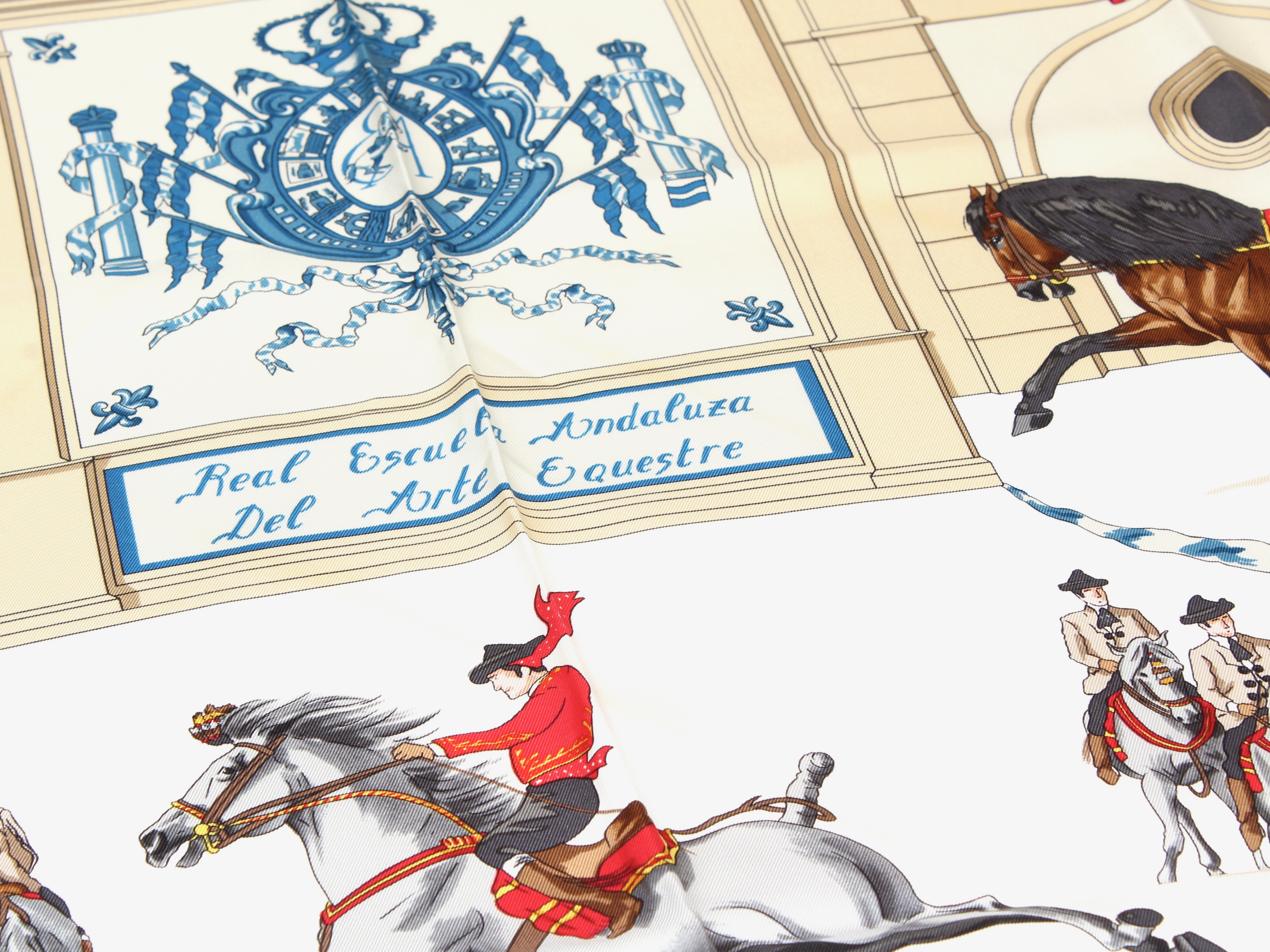 Hermès of Paris "Real Escuela Andaluza Del Arte Ecuestre" Silk Scarf