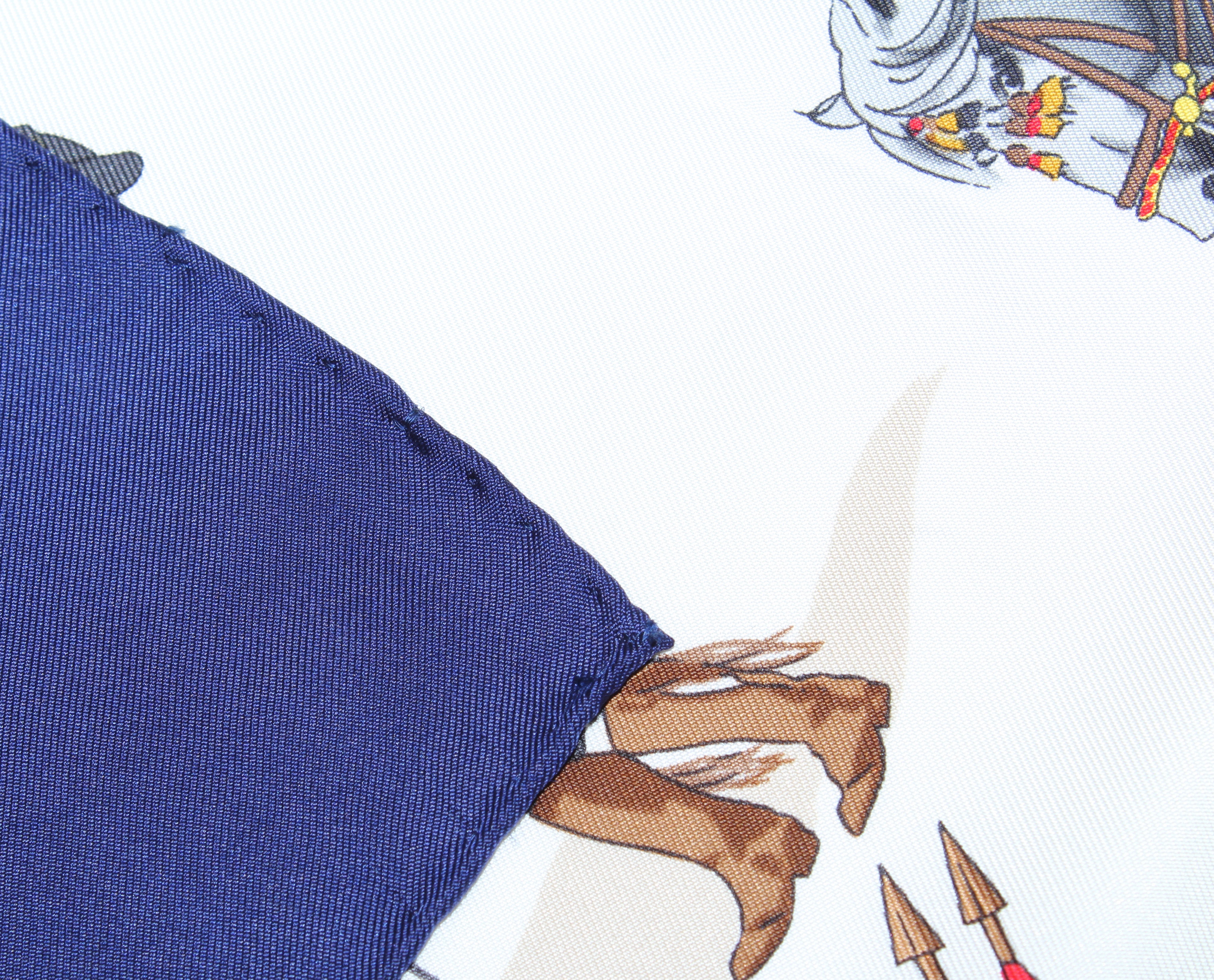 Hermès of Paris "Real Escuela Andaluza Del Arte Ecuestre" Silk Scarf