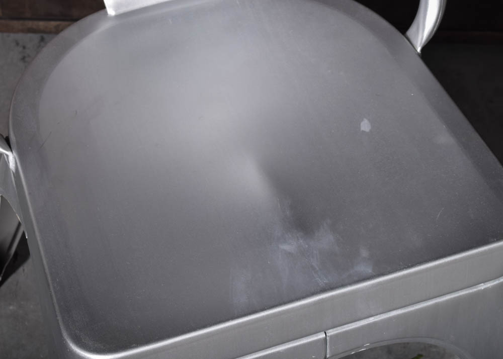 Modern Galvanized Metal Cafe Chair