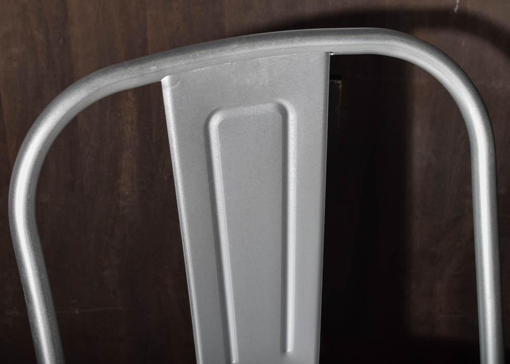 Modern Galvanized Metal Cafe Chair