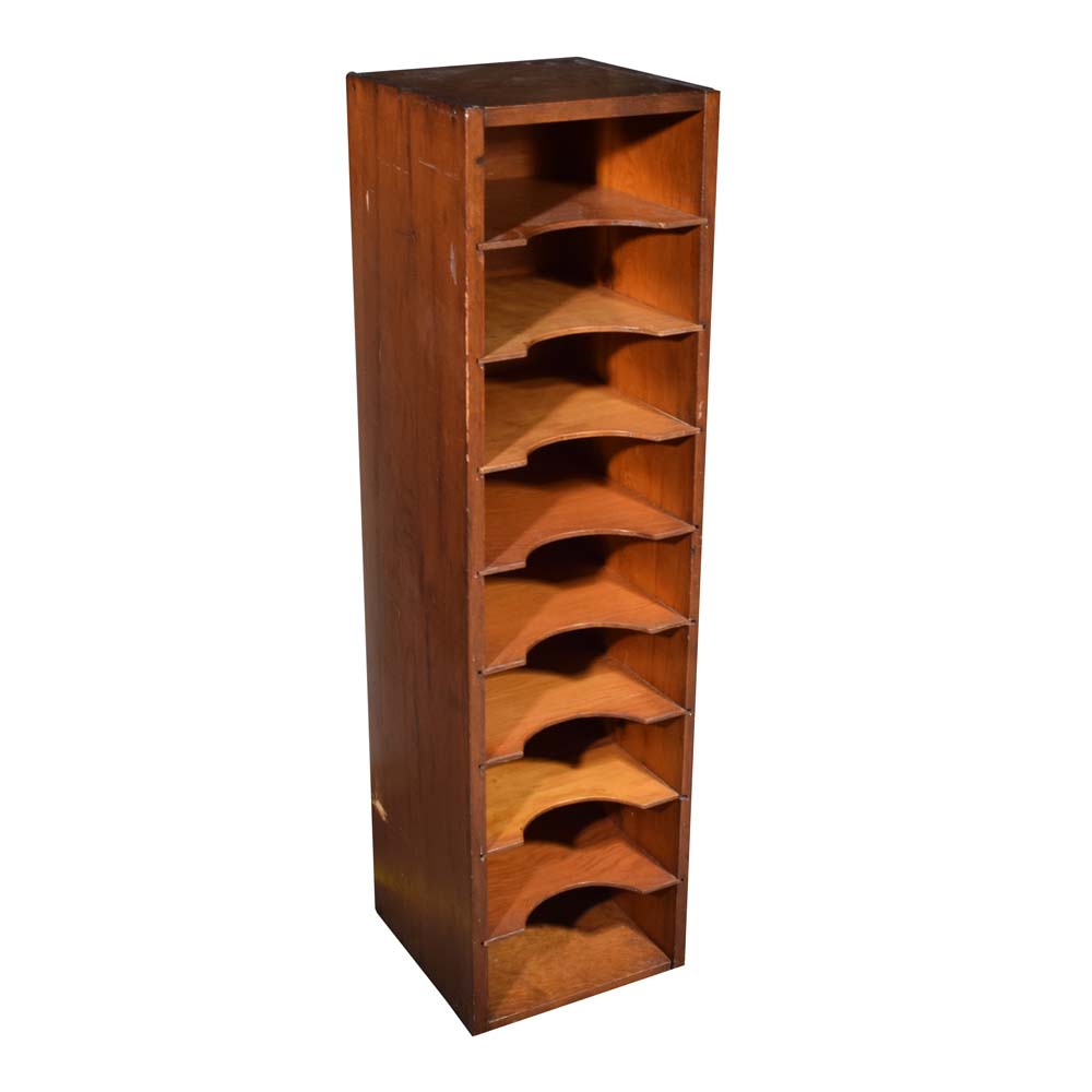 Vintage Pine Office Filing Unit