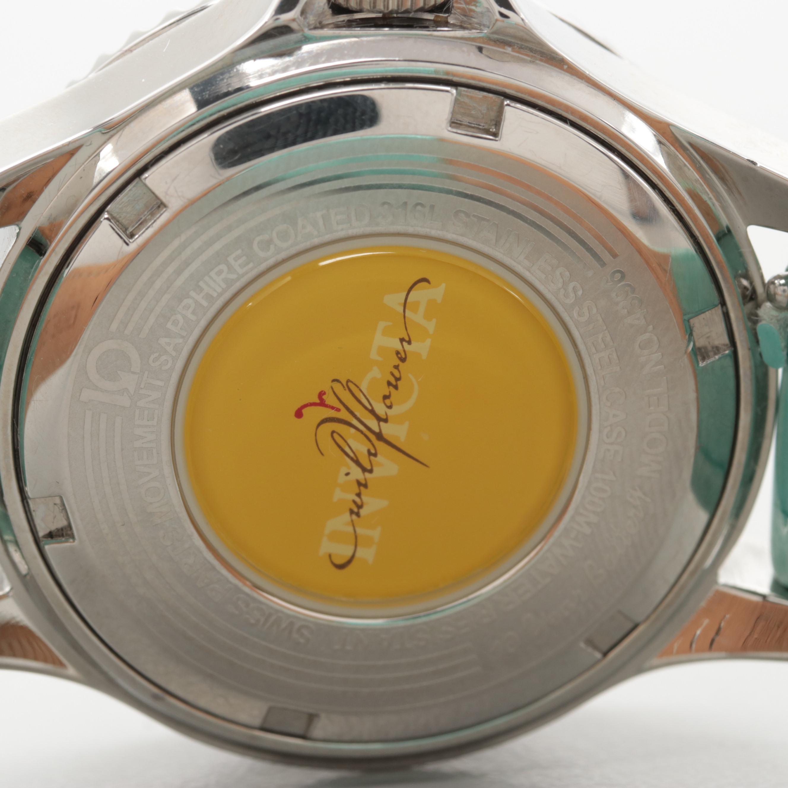 Invicta "Wildflower" Stainless Steel Watch With Mother of Pearl Dial