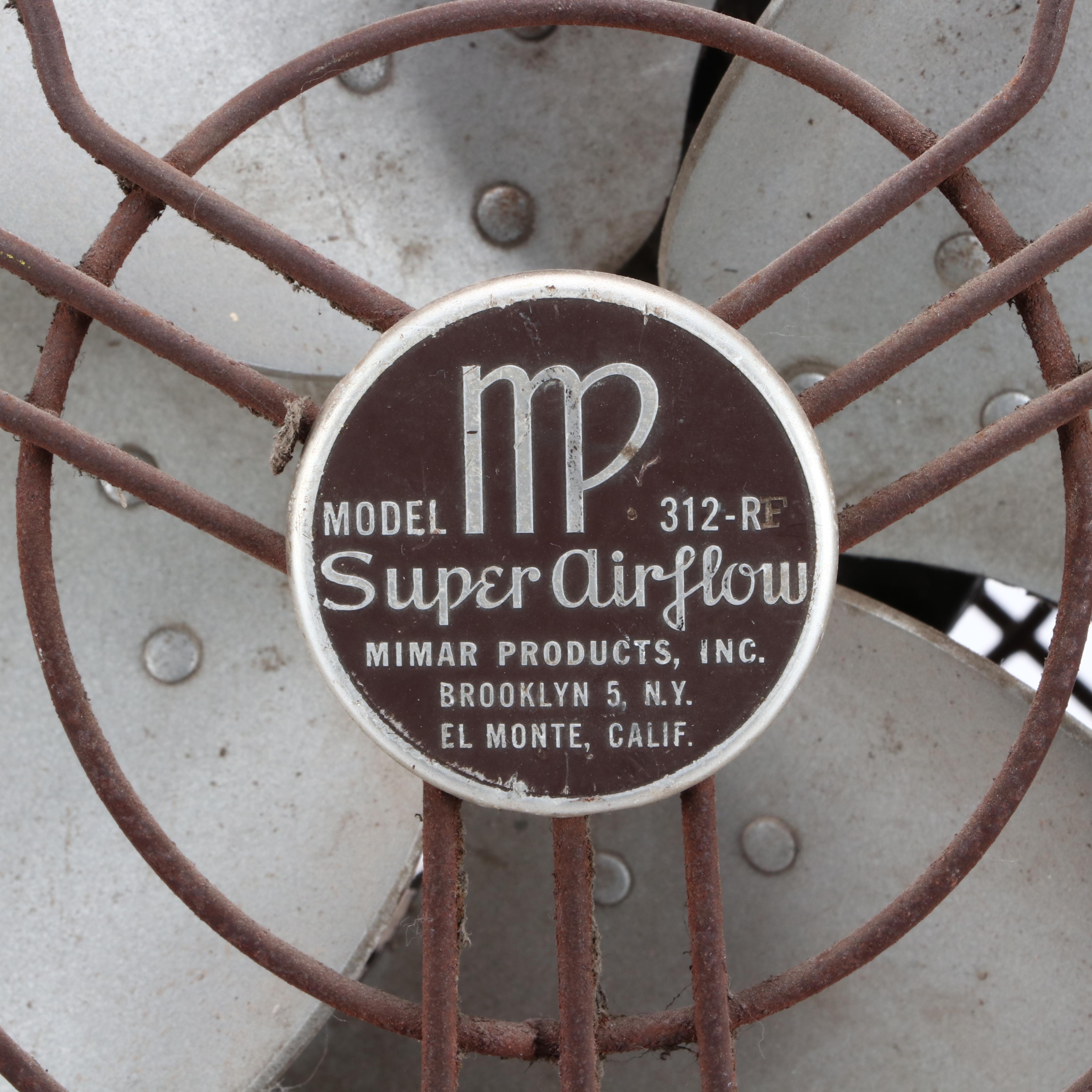 Vintage Mimar Products Super Airflow Electric Fan