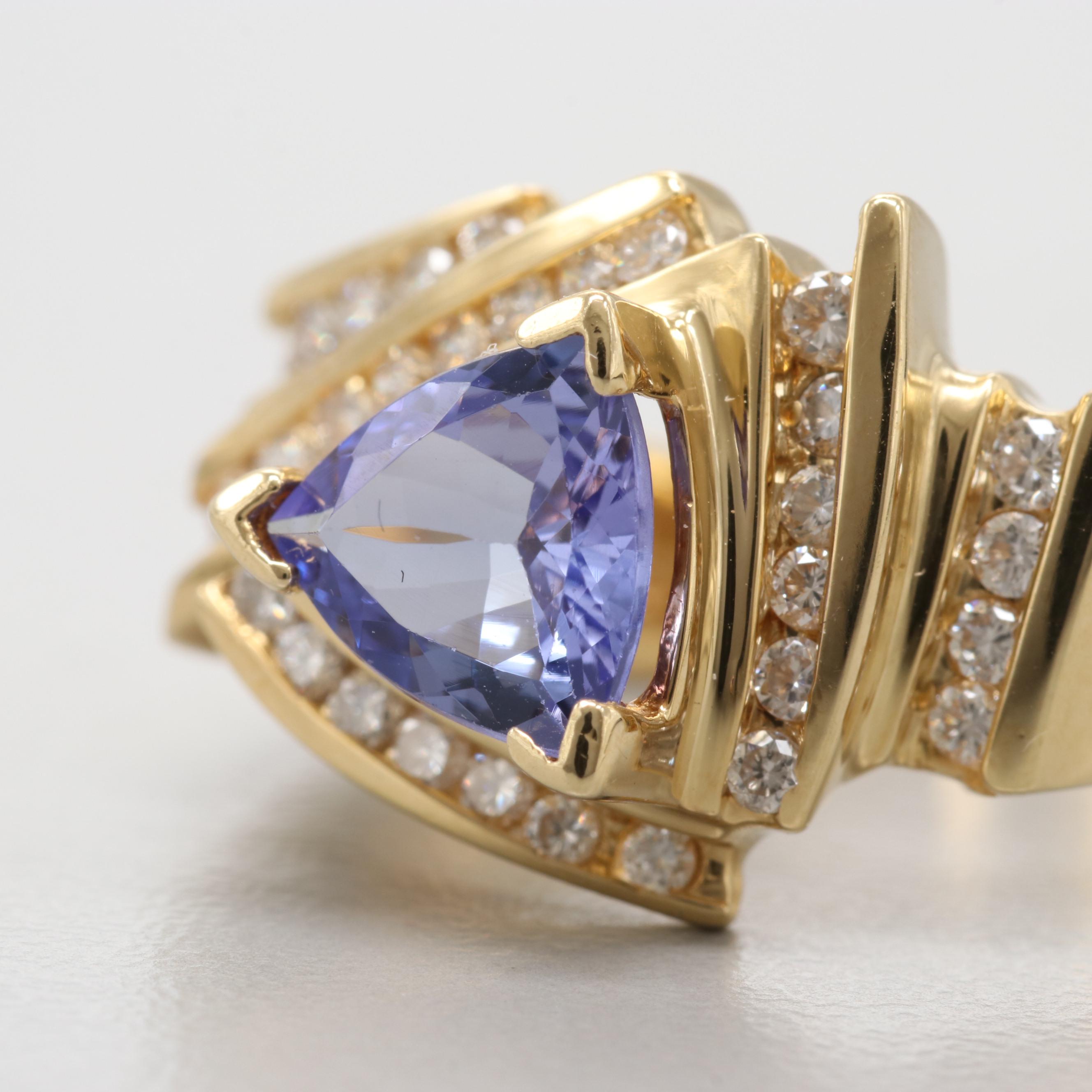Le Vian 18K Yellow Gold Tanzanite and Diamond Ring