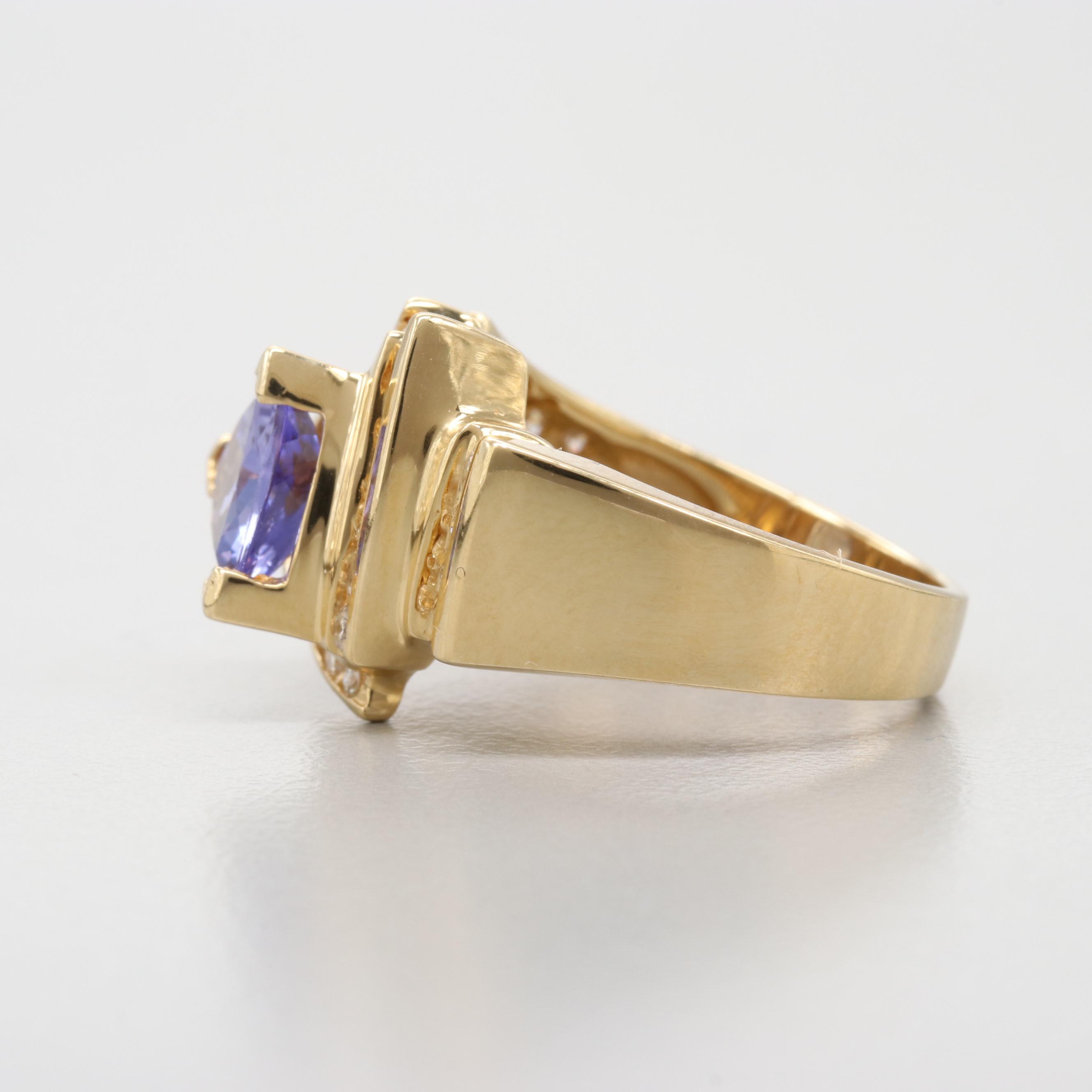 Le Vian 18K Yellow Gold Tanzanite and Diamond Ring