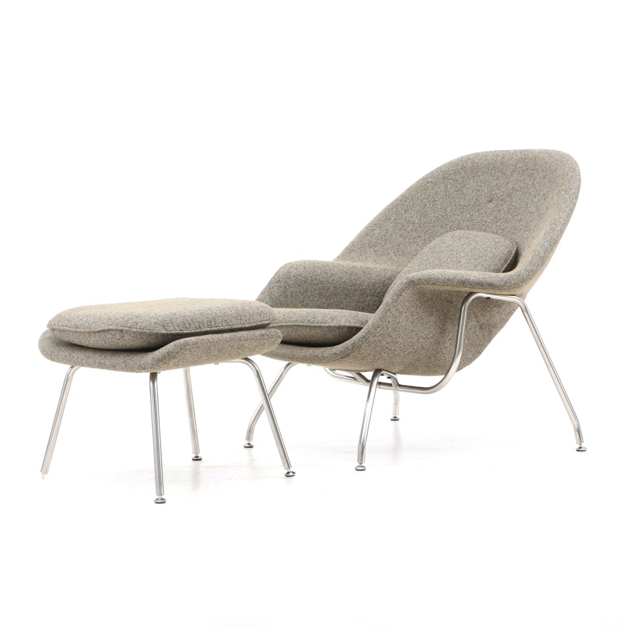 Eero Saarinen Style Womb Chair and Ottoman