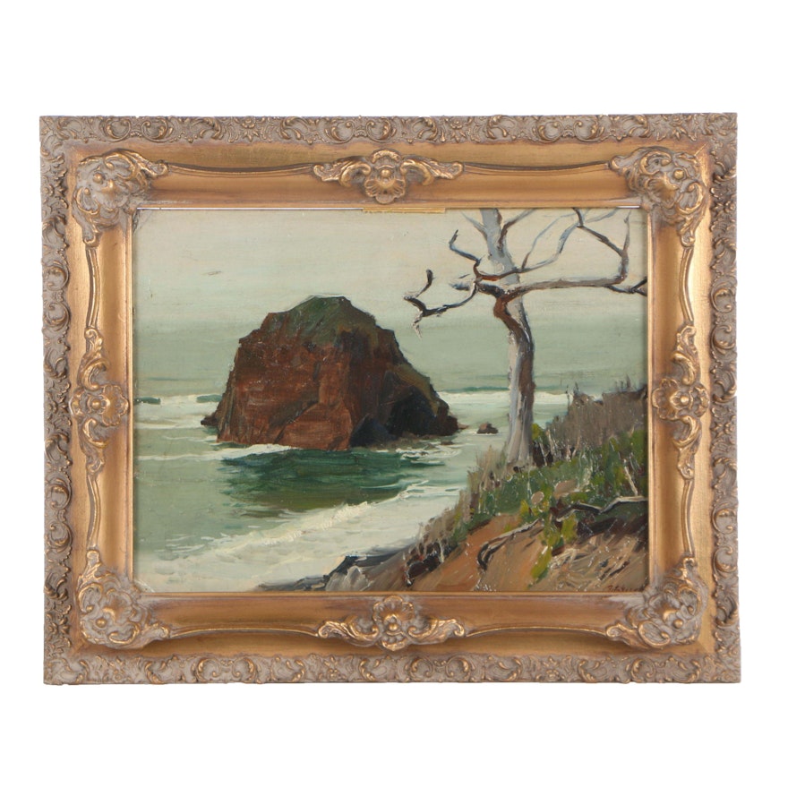 Edmond J. Fitzgerald Oil Painting "Oregon Coast"