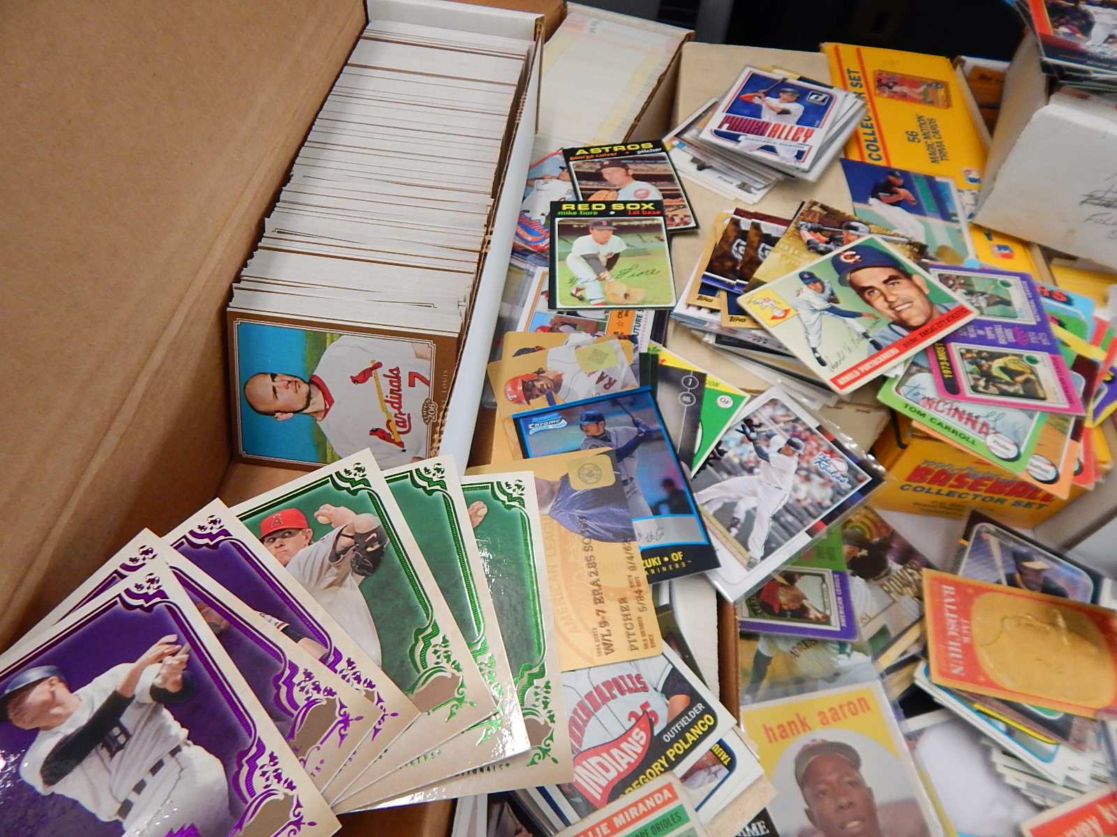 Large Baseball Card Collection with Full and Partial Sets