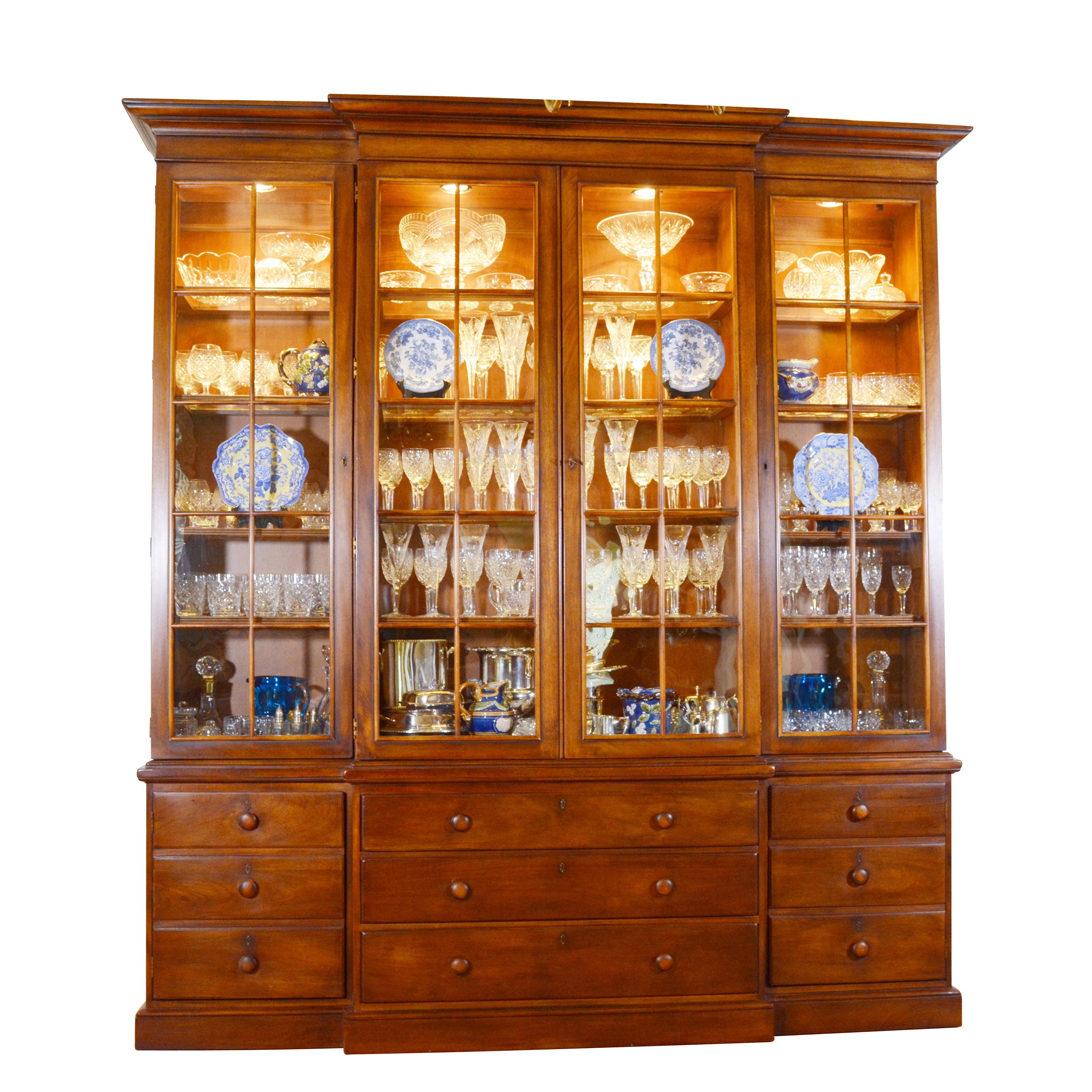 Contemporary Breakfront China Cabinet by Henredon Registry, First Edition, No 12
