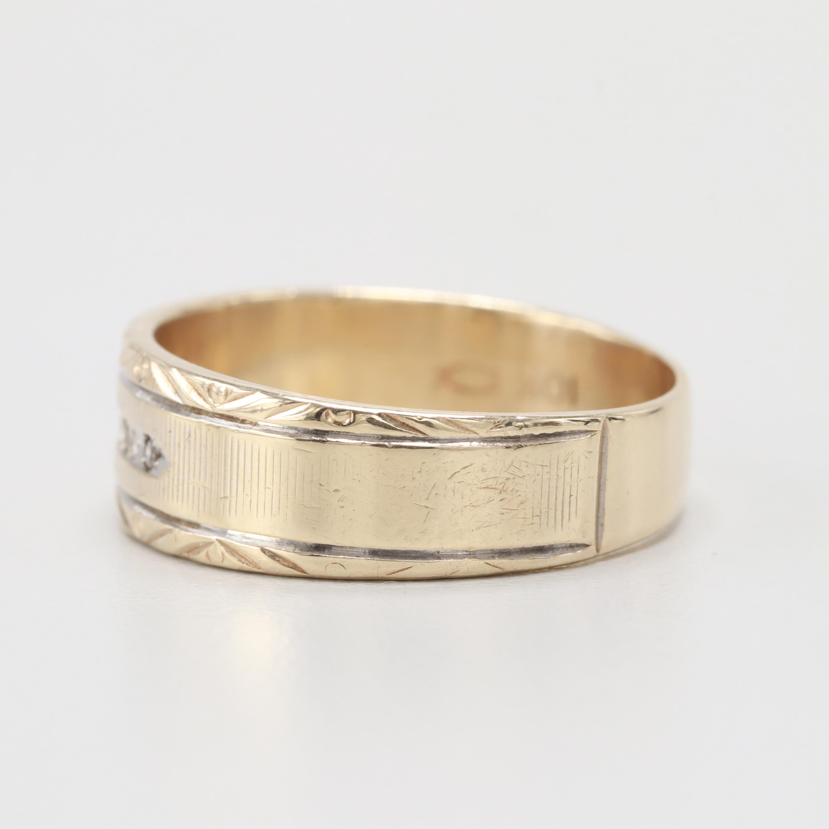 10K Yellow Gold Diamond Ring