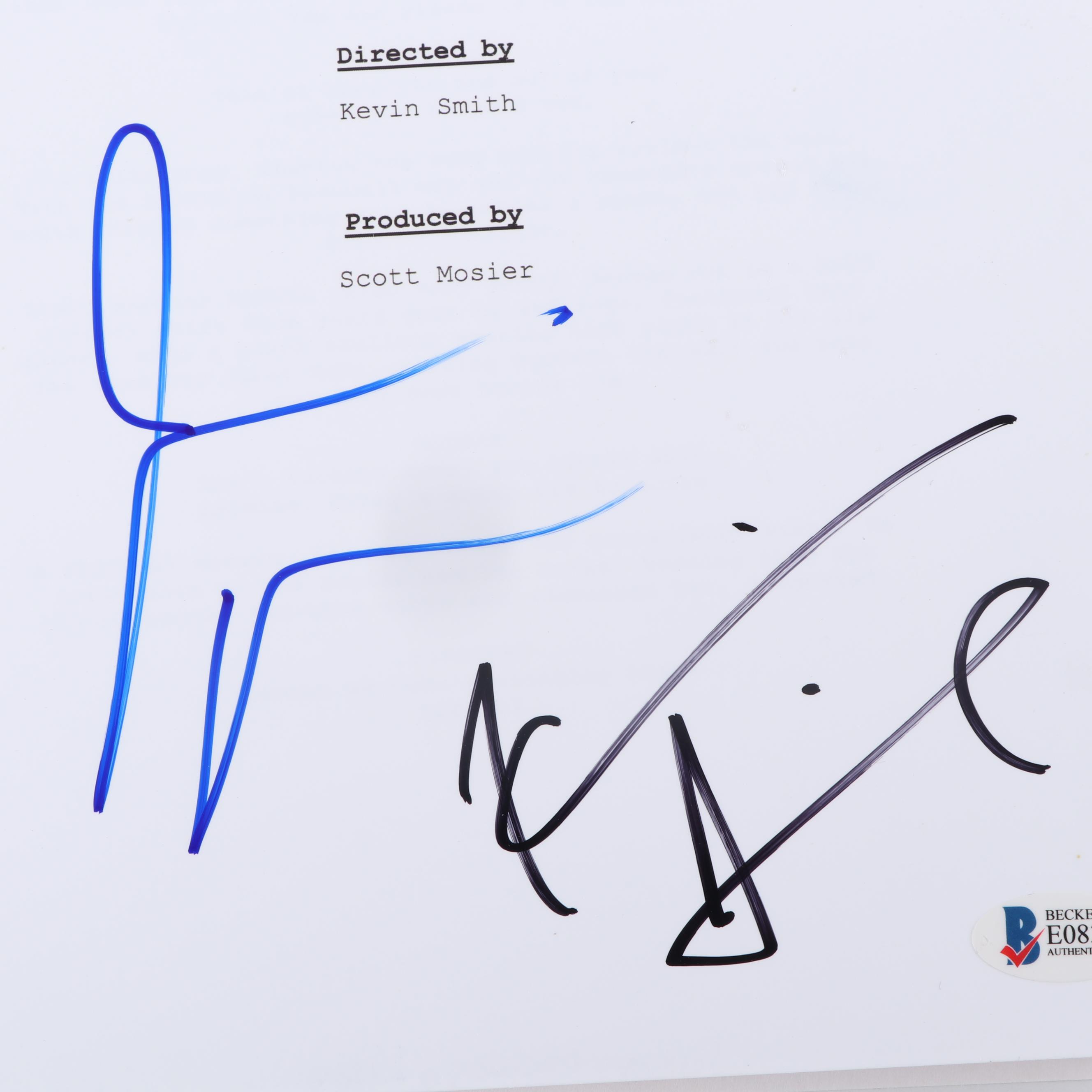 Jason Mewes and Kevin Smith Autographed Movie Script - Beckett COA