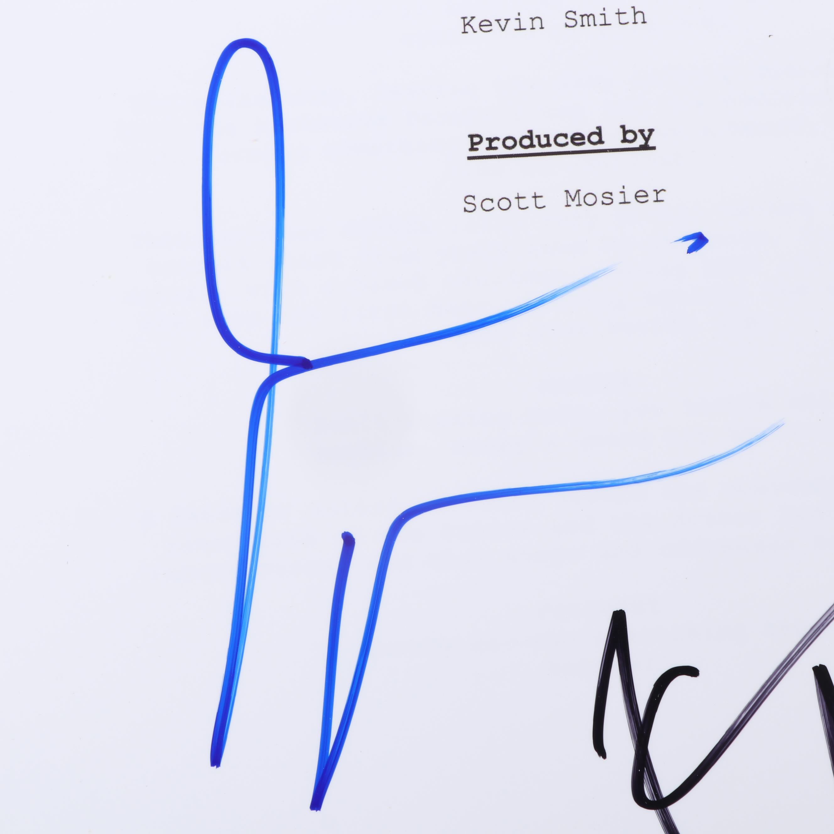 Jason Mewes and Kevin Smith Autographed Movie Script - Beckett COA