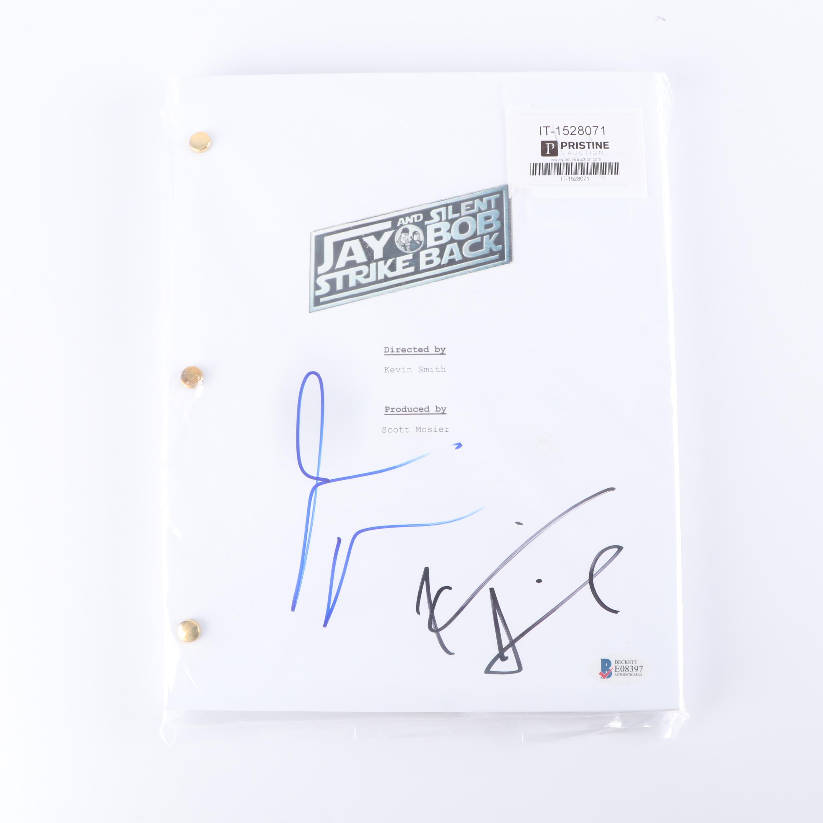 Jason Mewes and Kevin Smith Autographed Movie Script - Beckett COA