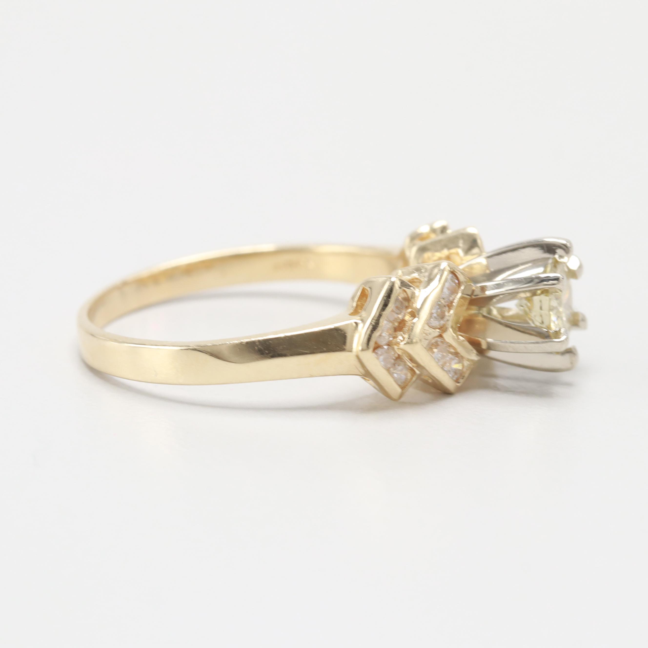 14K Yellow Gold Diamond Ring
