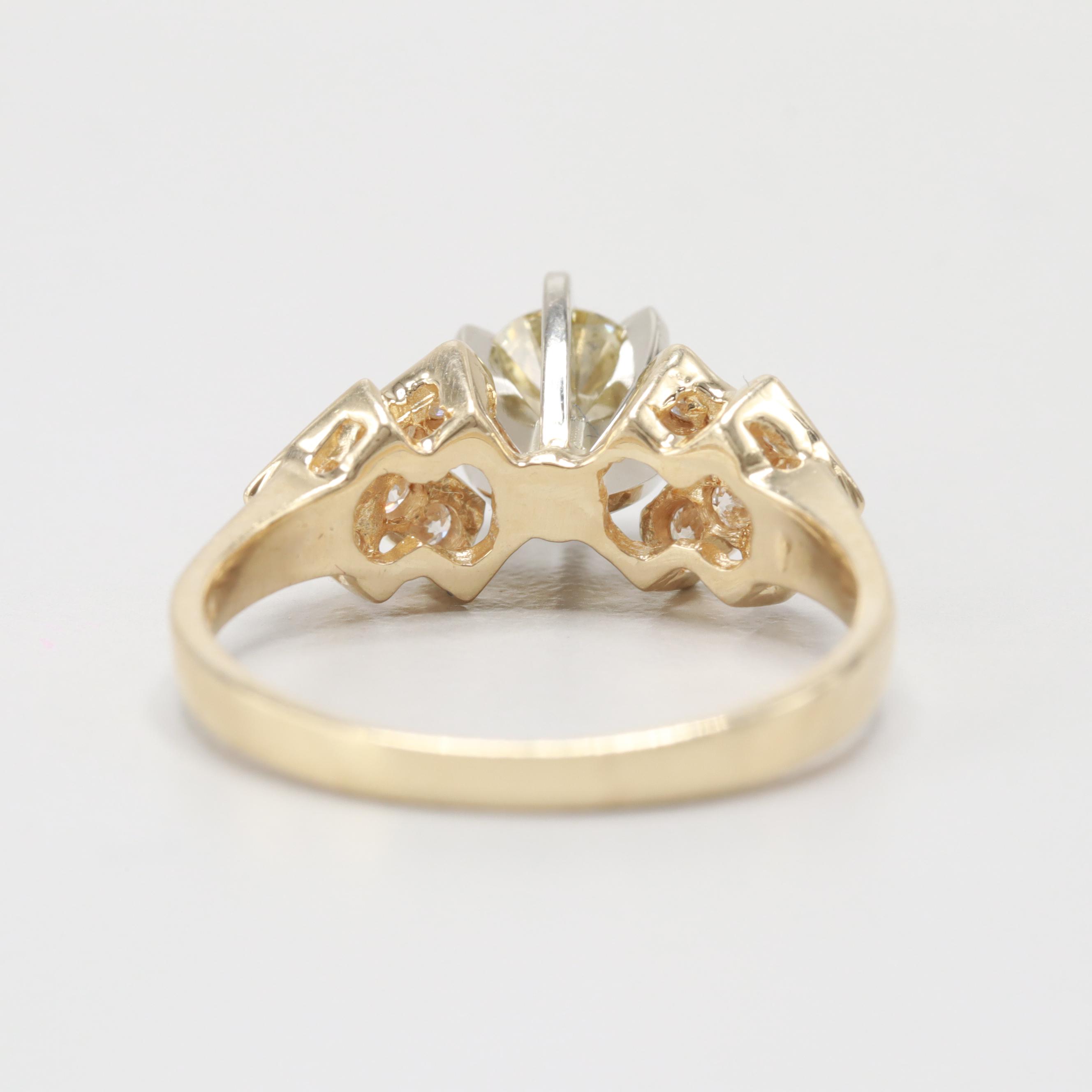 14K Yellow Gold Diamond Ring