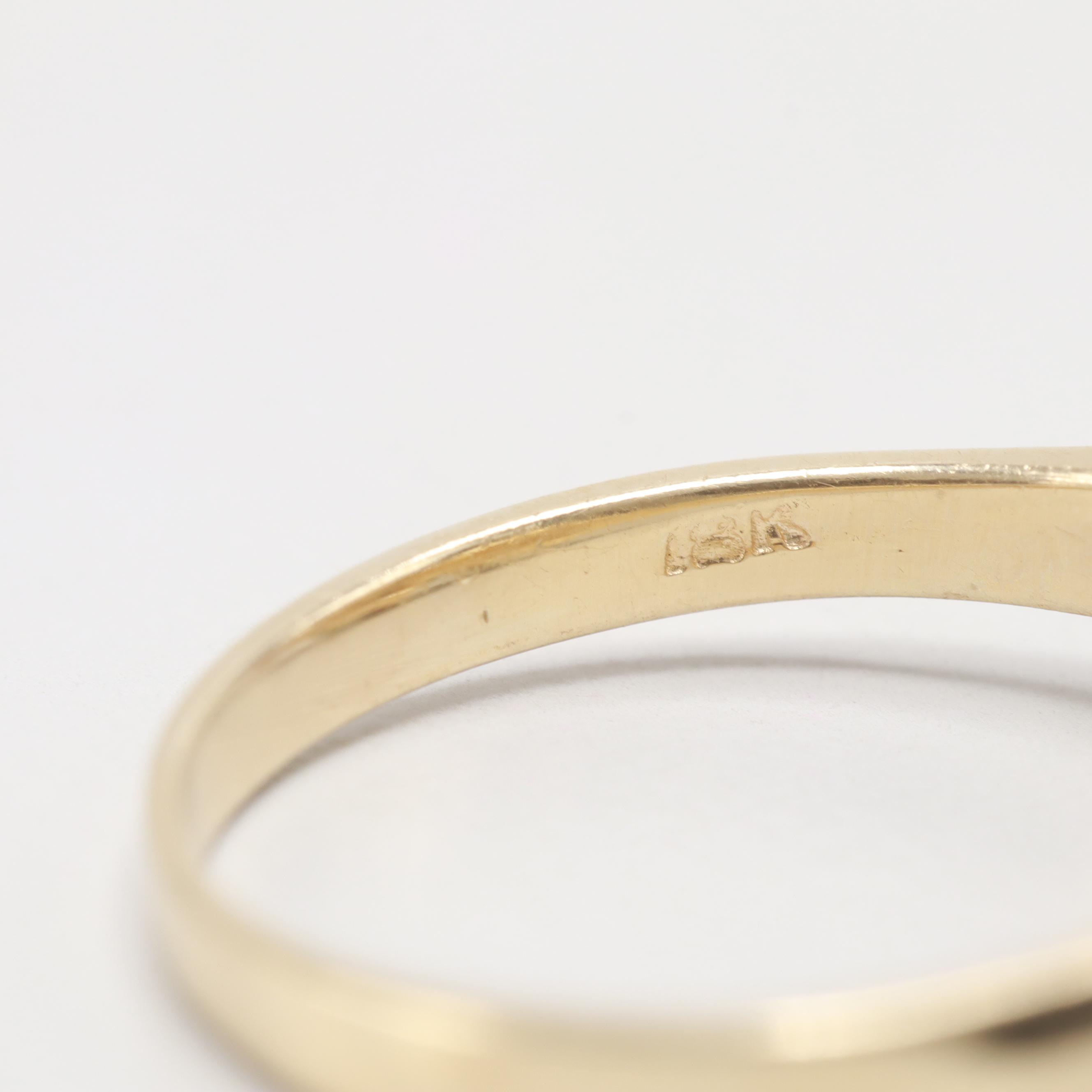 14K Yellow Gold Diamond Ring