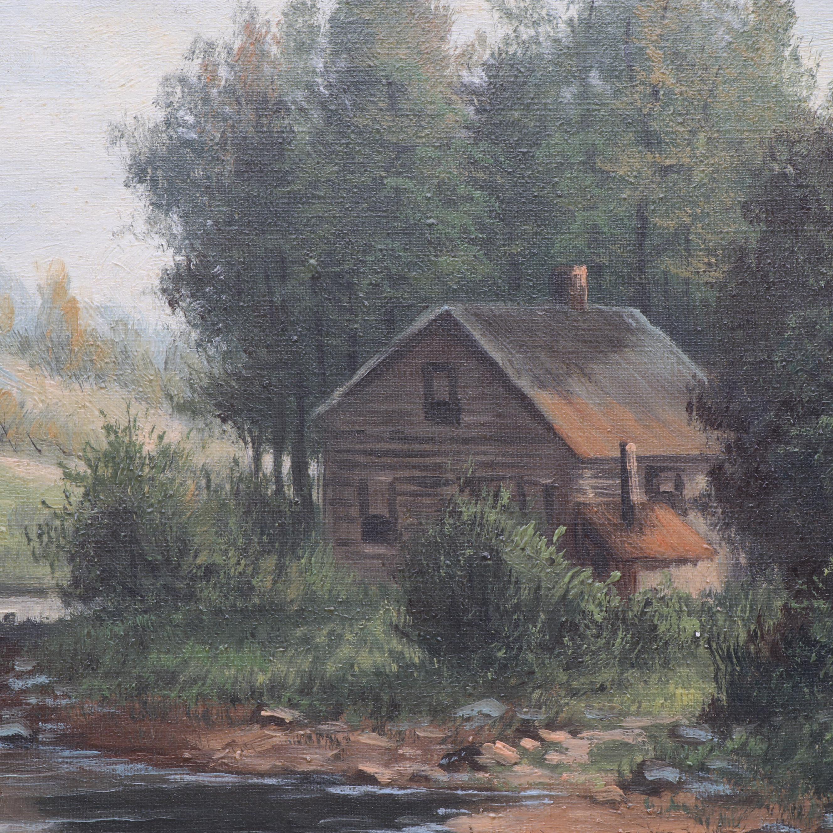 W.A. Carson Landscape Oil Painting