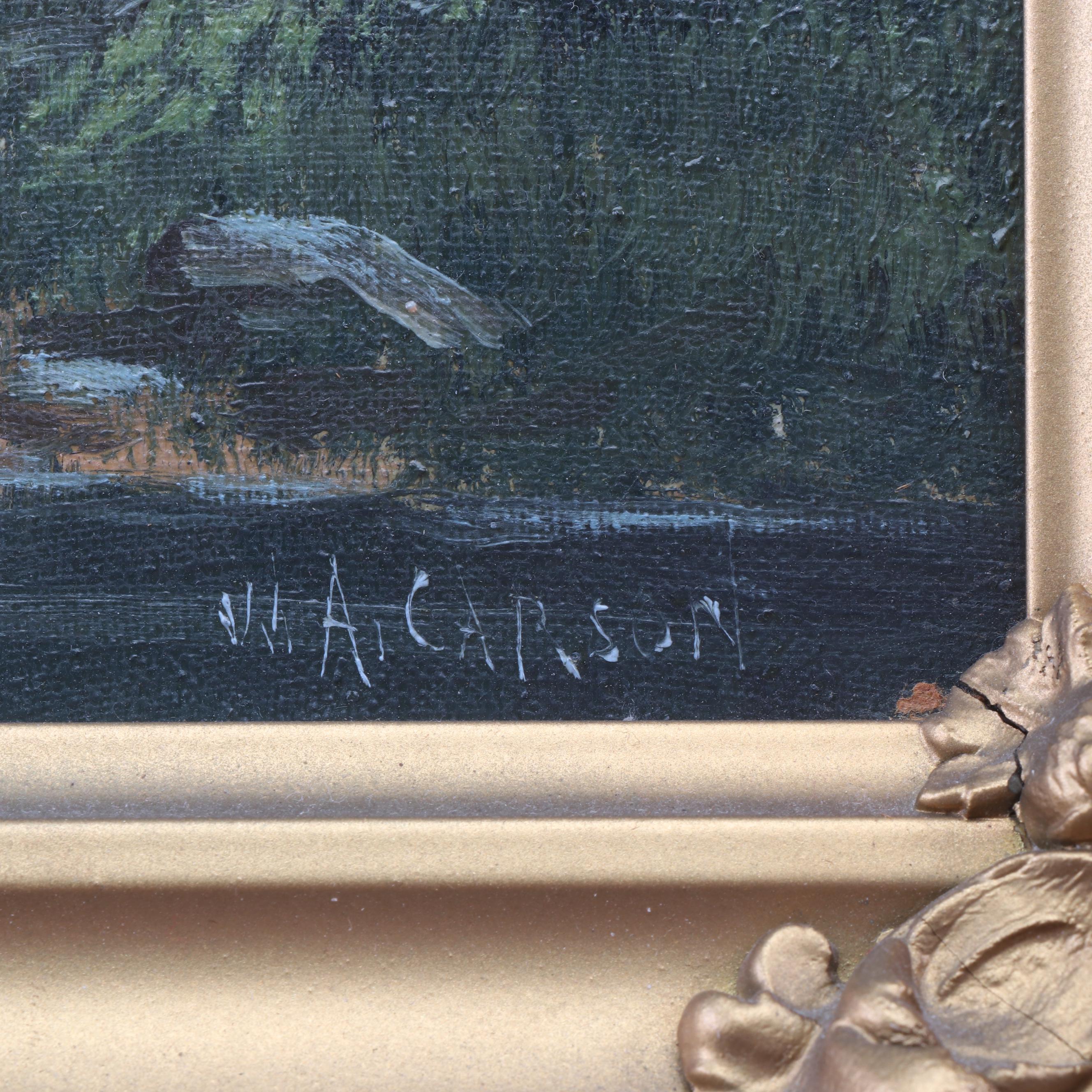 W.A. Carson Landscape Oil Painting