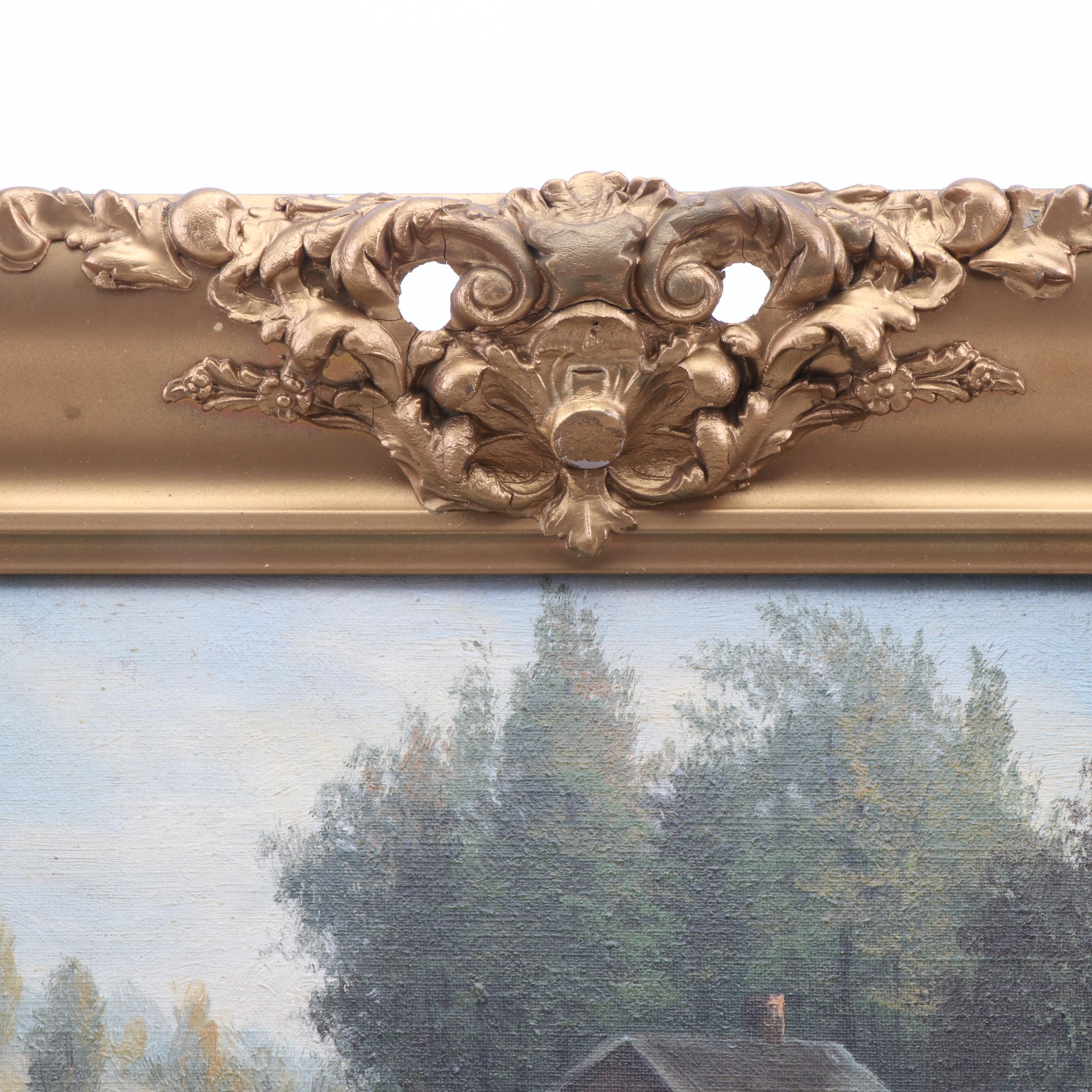 W.A. Carson Landscape Oil Painting