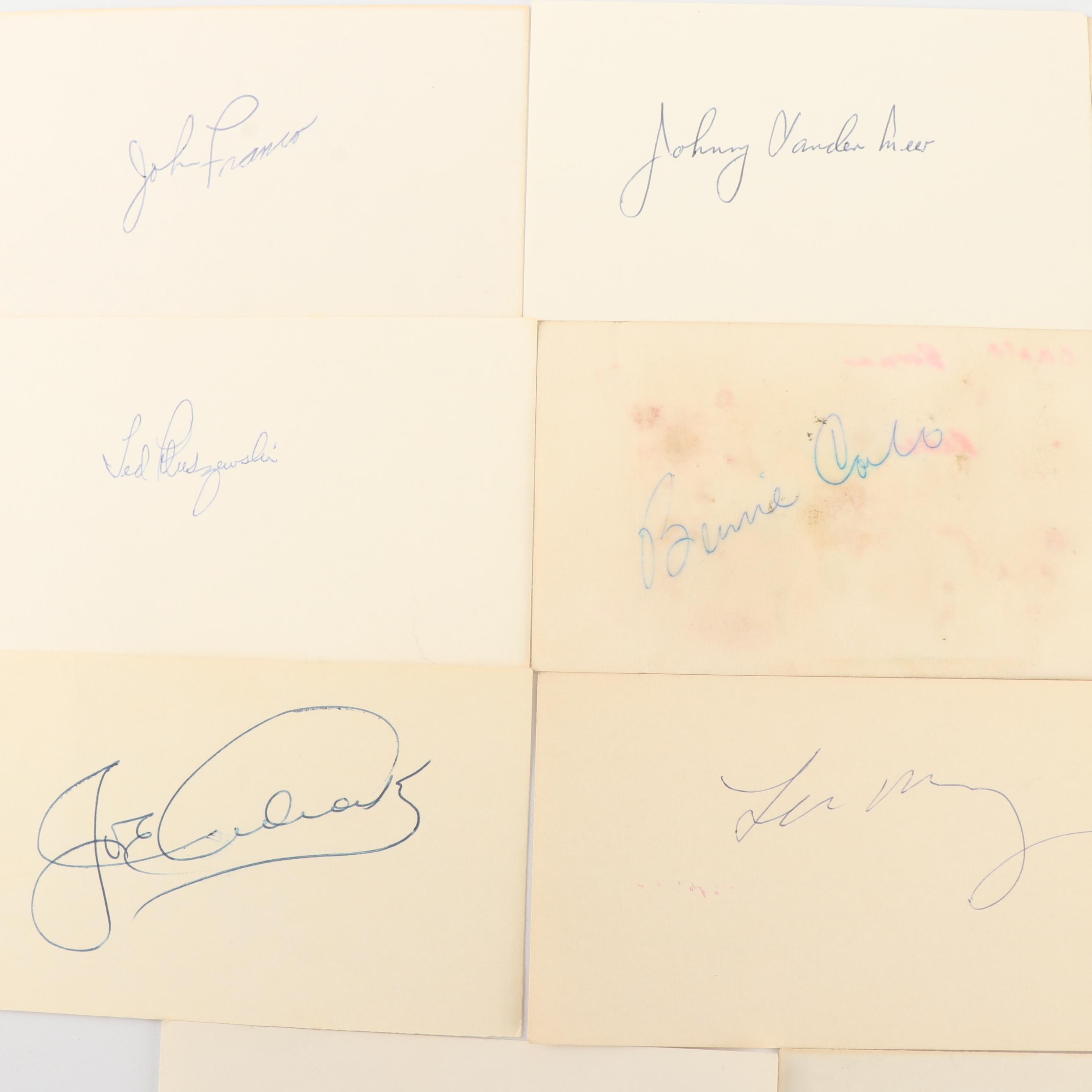 Vintage Cincinnati Reds Autographed Note Cards