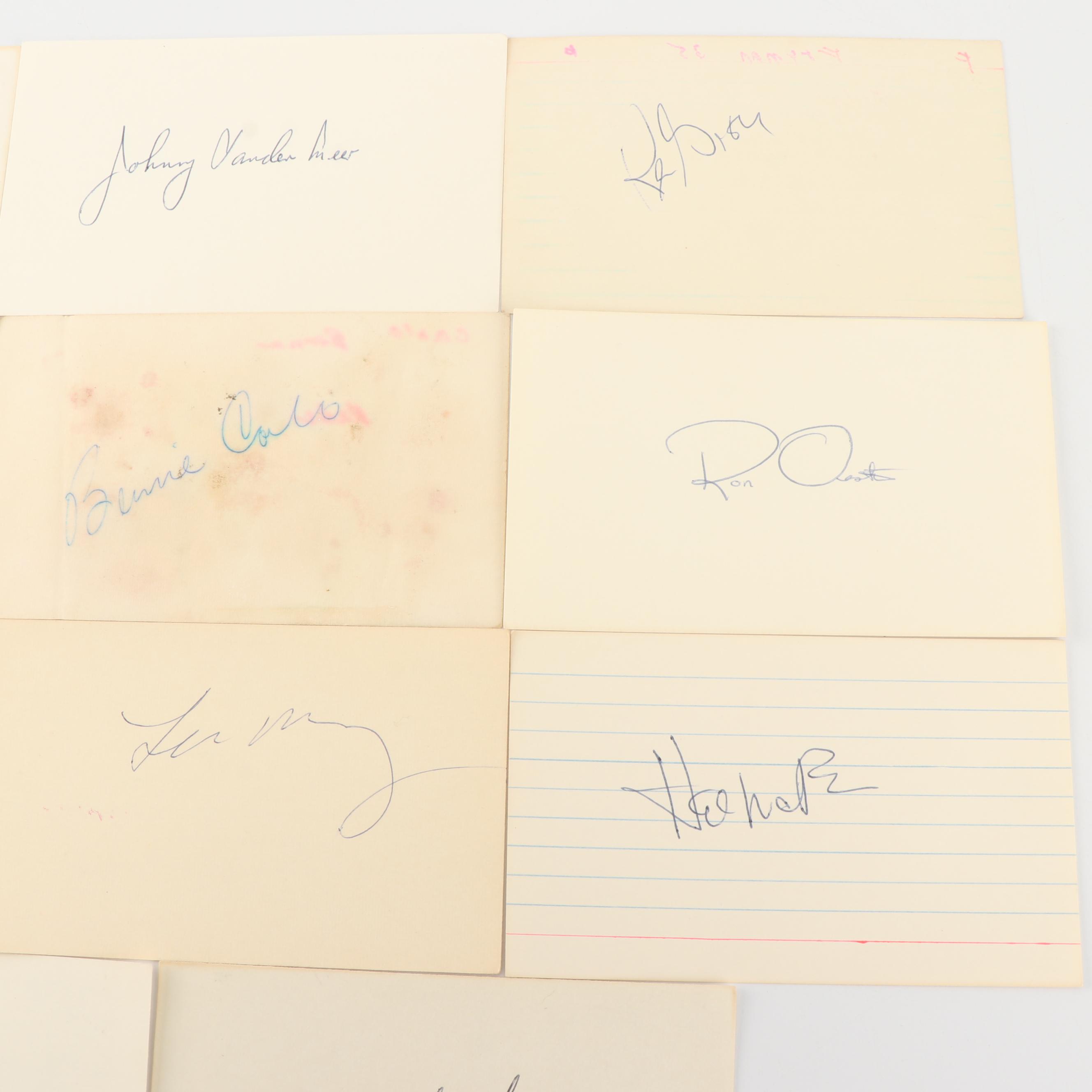 Vintage Cincinnati Reds Autographed Note Cards