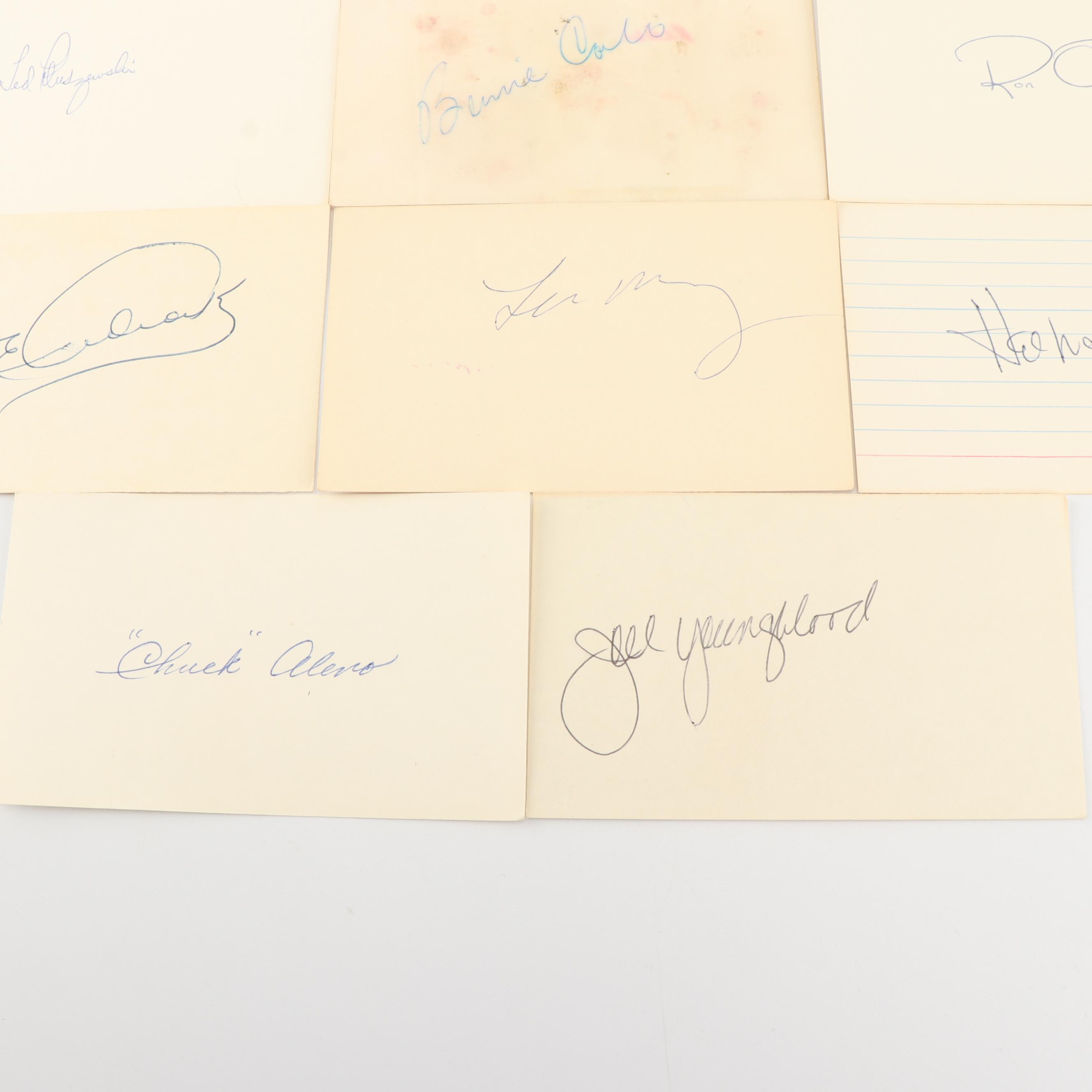 Vintage Cincinnati Reds Autographed Note Cards